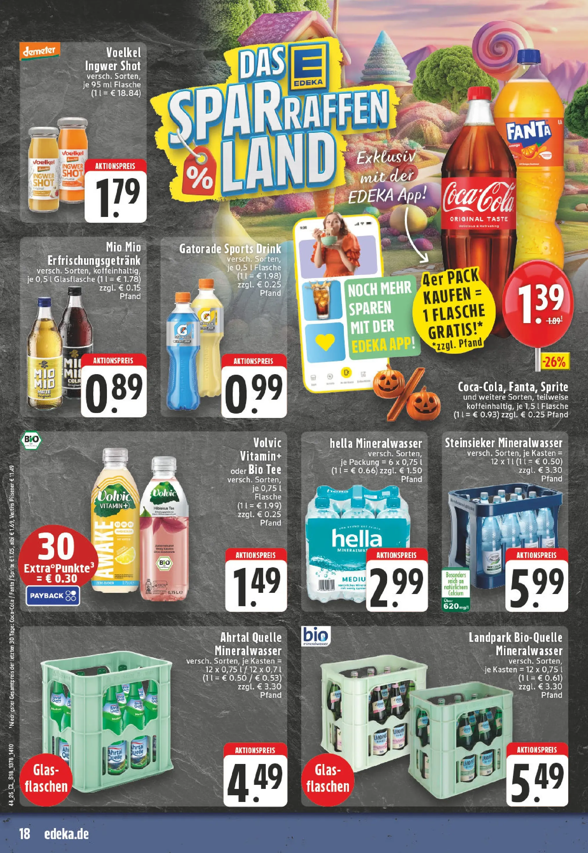 Edeka prospekt Ransbach-Baumbach	 (ab 26.10.2025) » Angebote Online | Seite: 18 | Produkte: Coca cola, Sprite, Mineralwasser, Veltins