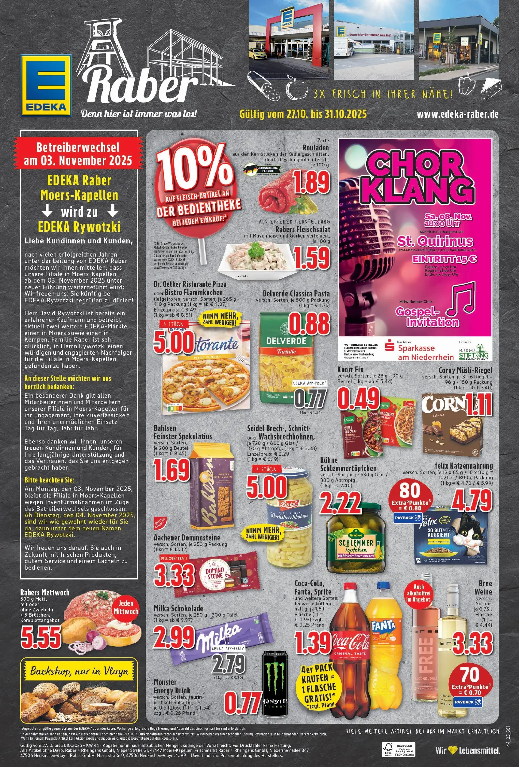 Edeka prospekt Moers	 (ab 26.10.2025) » Angebote Online | Seite: 1 | Produkte: Fanta, Monster, Chili, Pizza