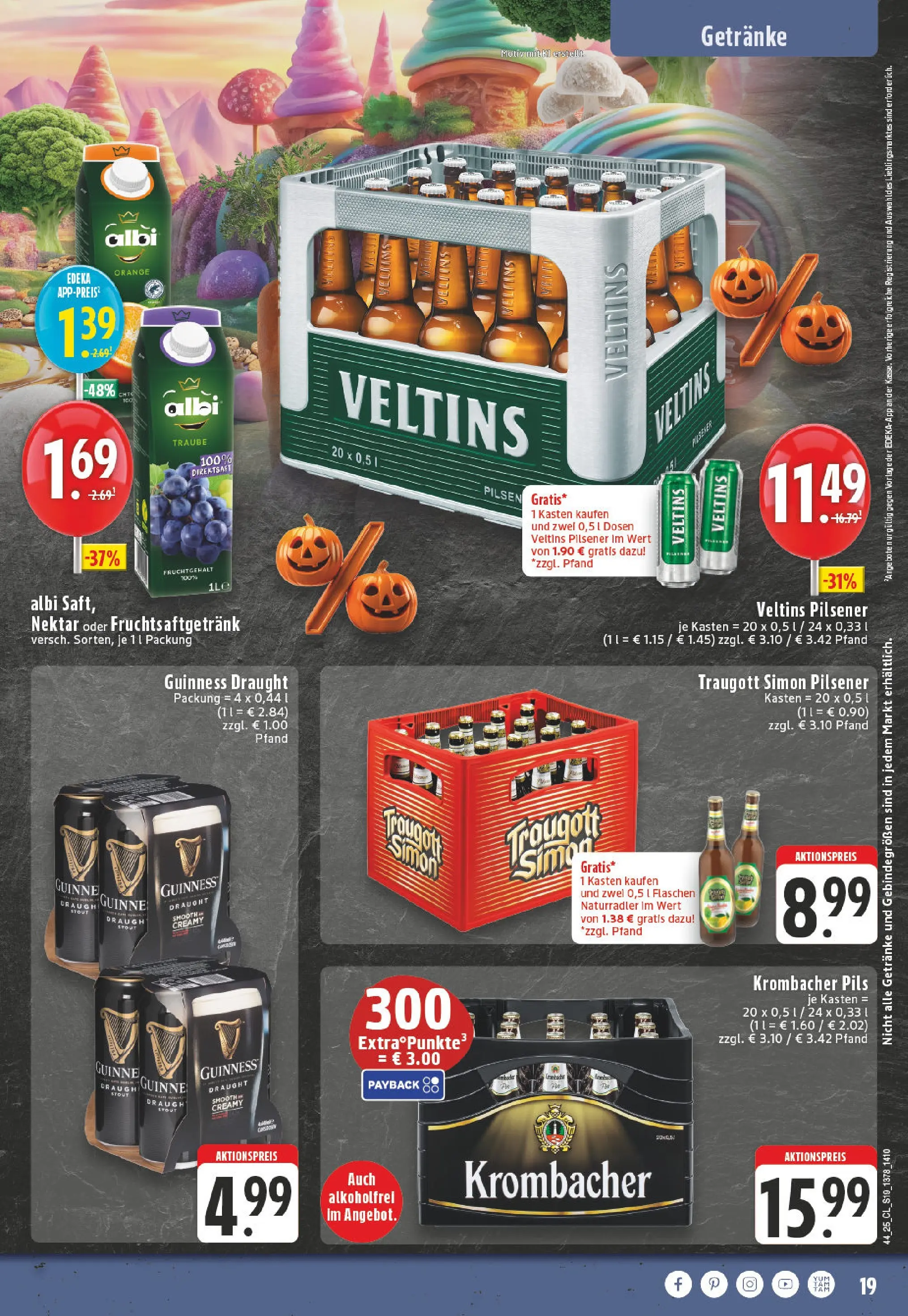 Edeka prospekt Ransbach-Baumbach	 (ab 26.10.2025) » Angebote Online | Seite: 19 | Produkte: Pils, Krombacher, Veltins