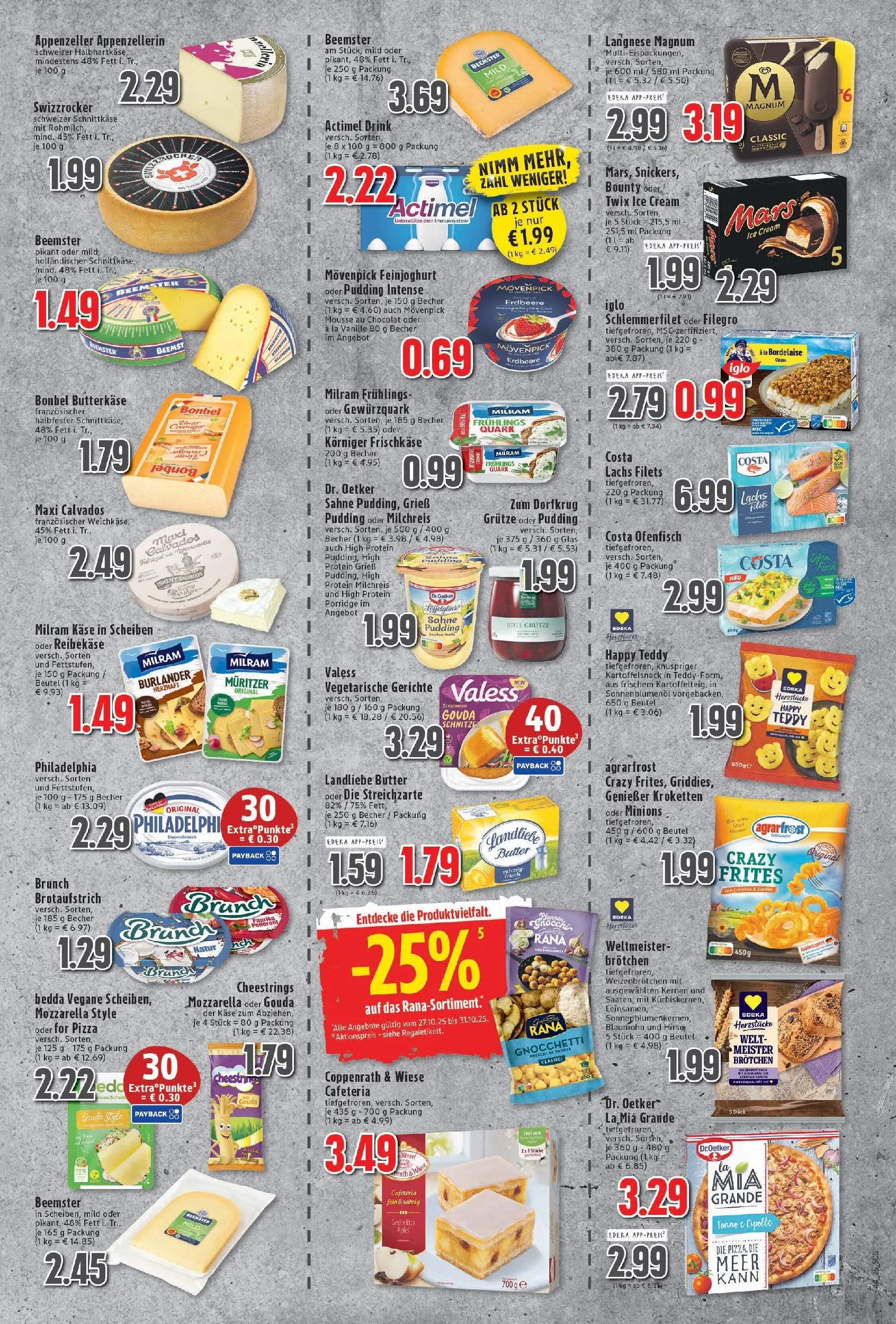 Edeka prospekt Moers	 (ab 26.10.2025) » Angebote Online | Seite: 5 | Produkte: Quark, Landliebe butter, Twix, Reibekase