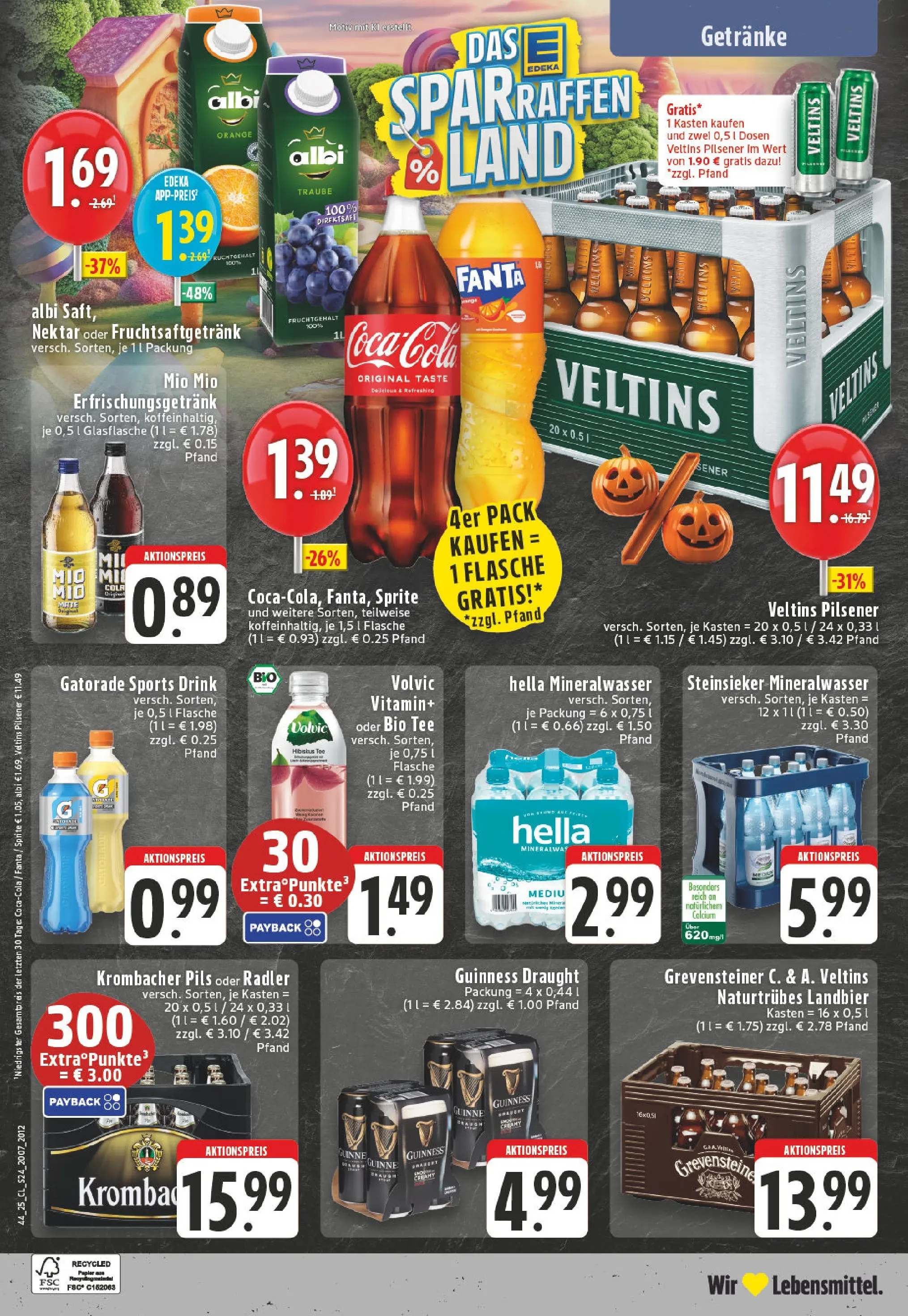 Edeka prospekt Krefeld	 (ab 26.10.2025) » Angebote Online | Seite: 24 | Produkte: Fanta, Radler, Krombacher, Tee