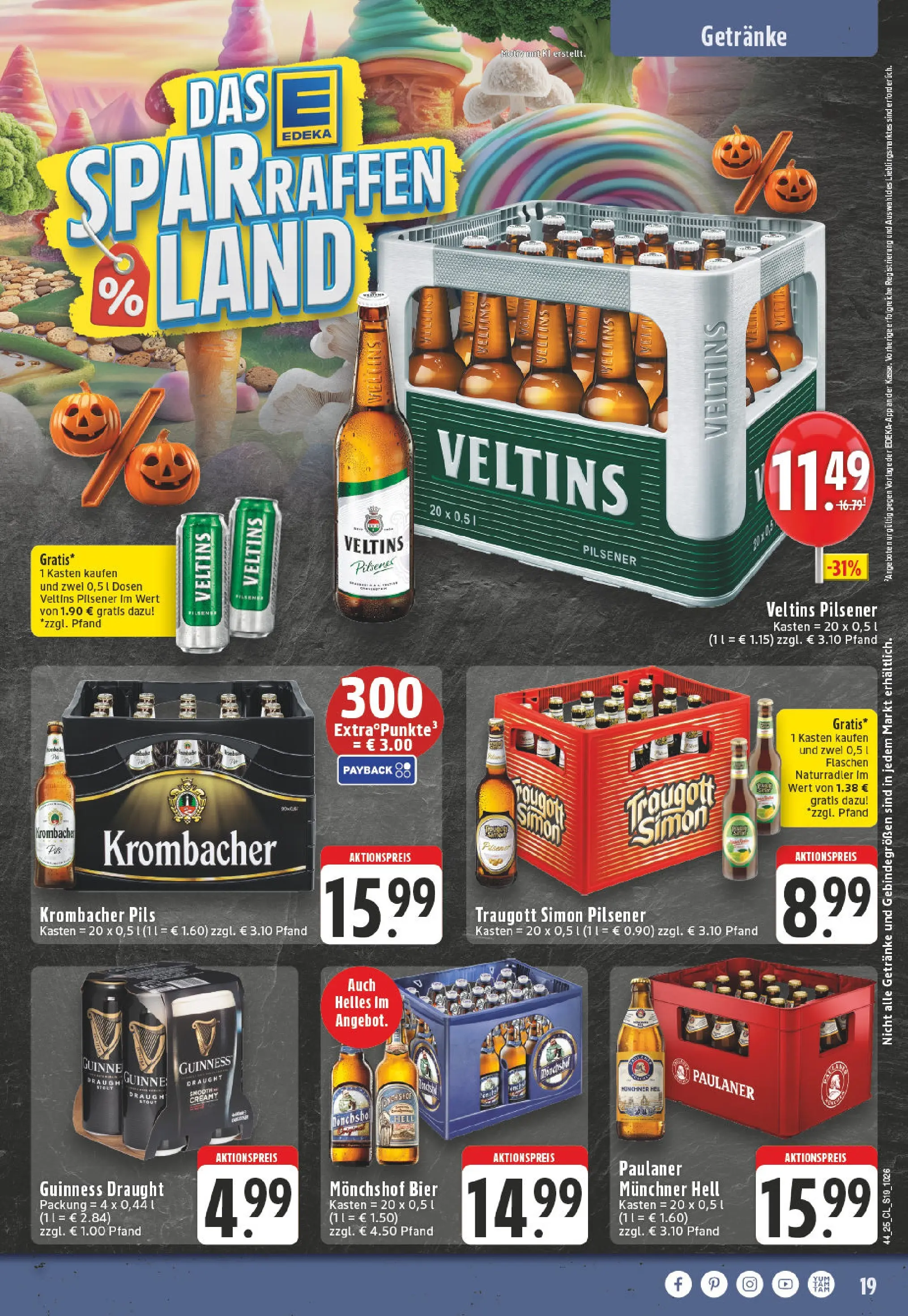 Edeka prospekt Koblenz	 (ab 26.10.2025) » Angebote Online | Seite: 19 | Produkte: Monchshof, Pils, Krombacher, Veltins