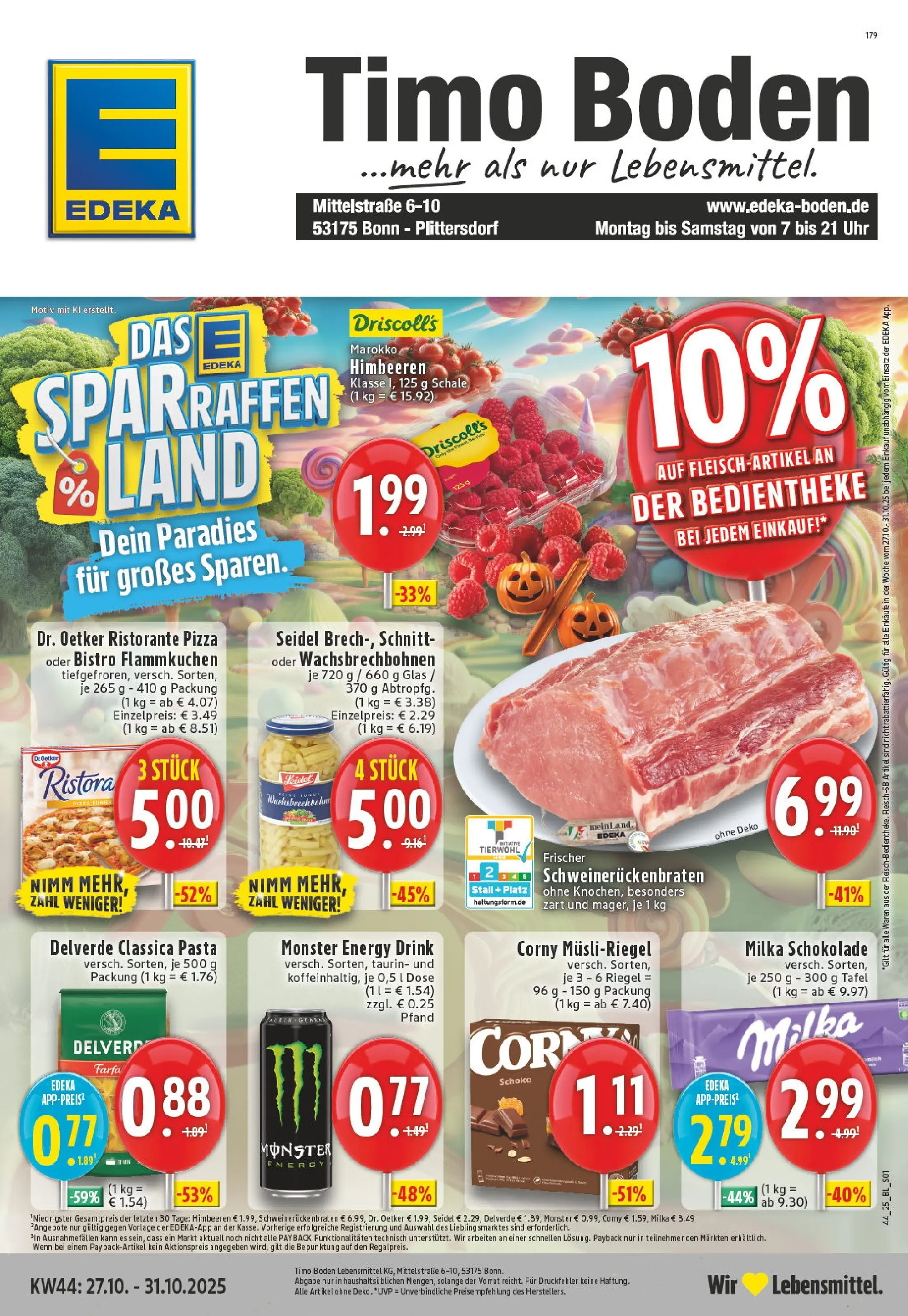 Edeka prospekt Bonn	 (ab 26.10.2025) » Angebote Online | Seite: 1 | Produkte: Ristorante, Energy, Monster, Pizza