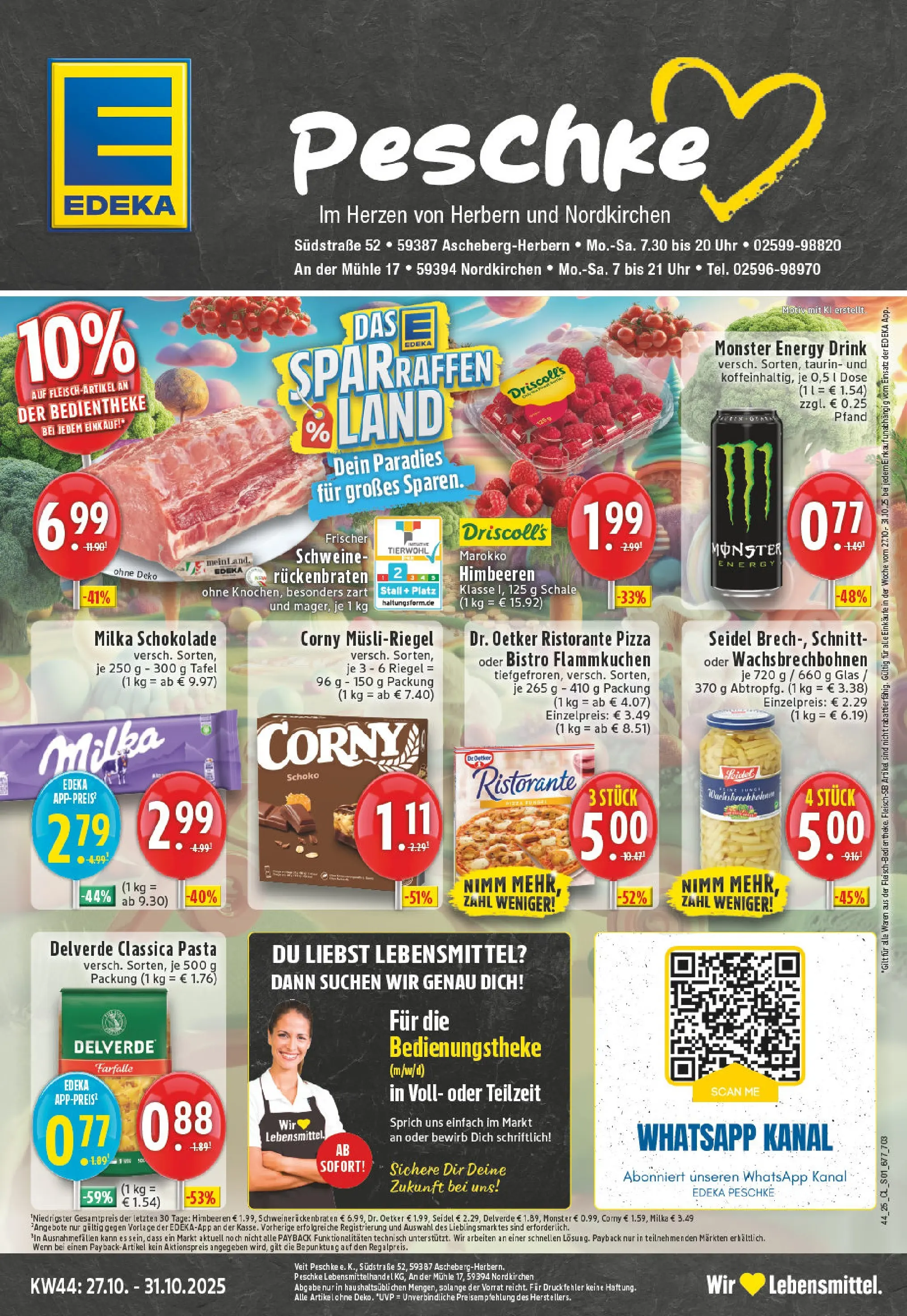 Edeka prospekt Nordkirchen	 (ab 26.10.2025) » Angebote Online | Seite: 1 | Produkte: Ristorante, Energy, Schokolade, Pizza
