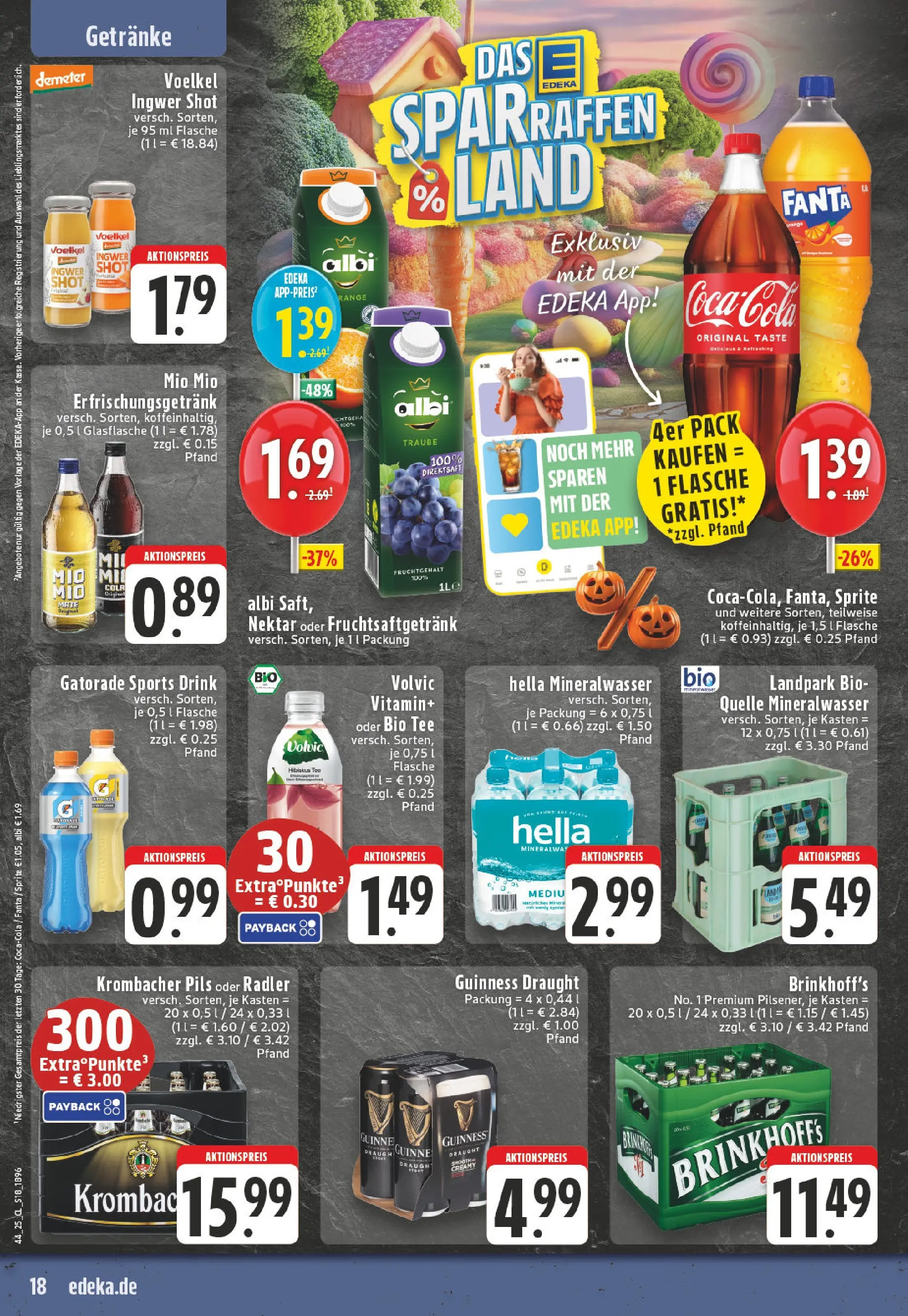 Edeka prospekt Lünen	 (ab 26.10.2025) » Angebote Online | Seite: 18 | Produkte: Sprite, Radler, Hella, Volvic