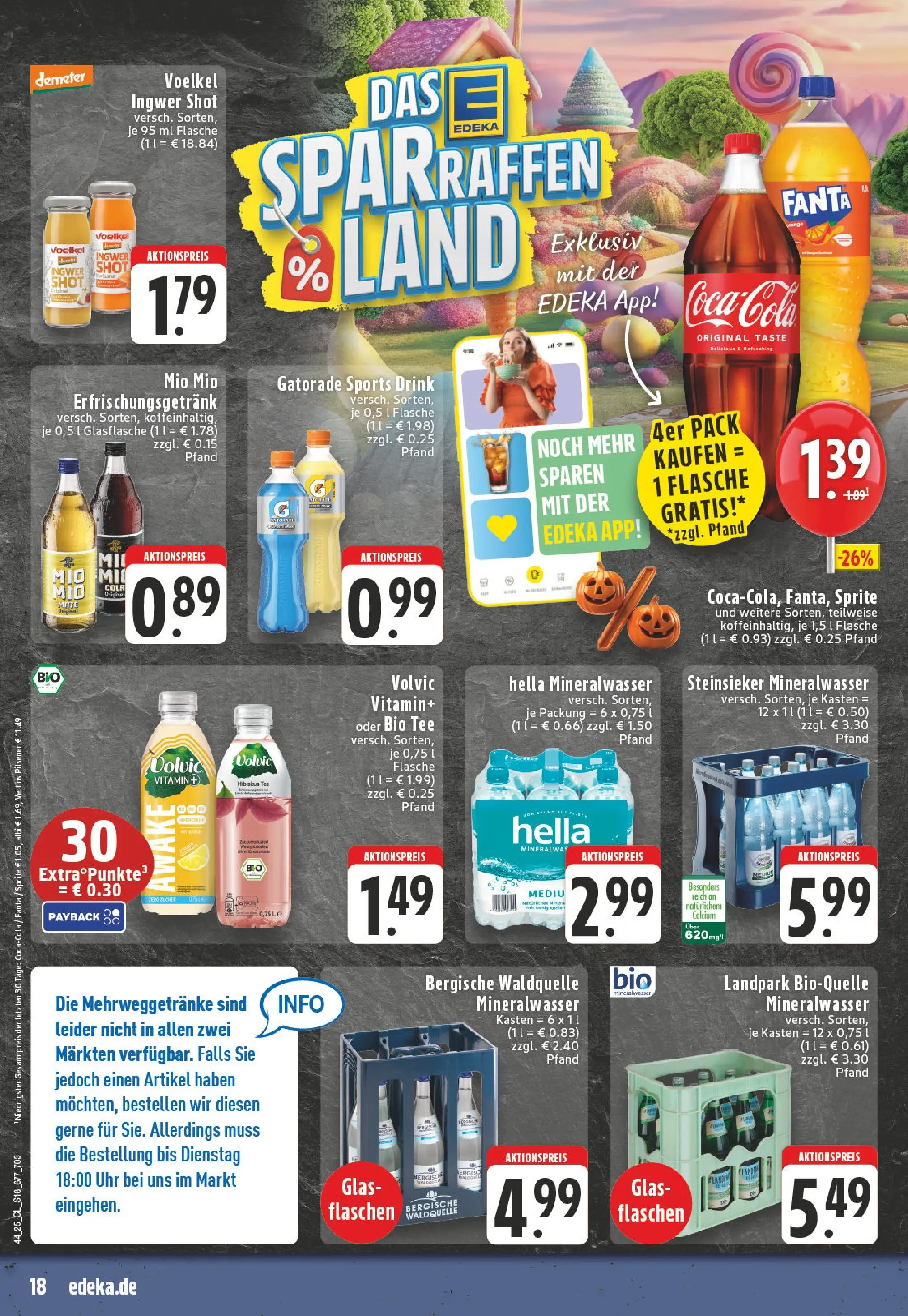 Edeka prospekt Nordkirchen	 (ab 26.10.2025) » Angebote Online | Seite: 18 | Produkte: Fanta, Hella, Volvic, Uhr