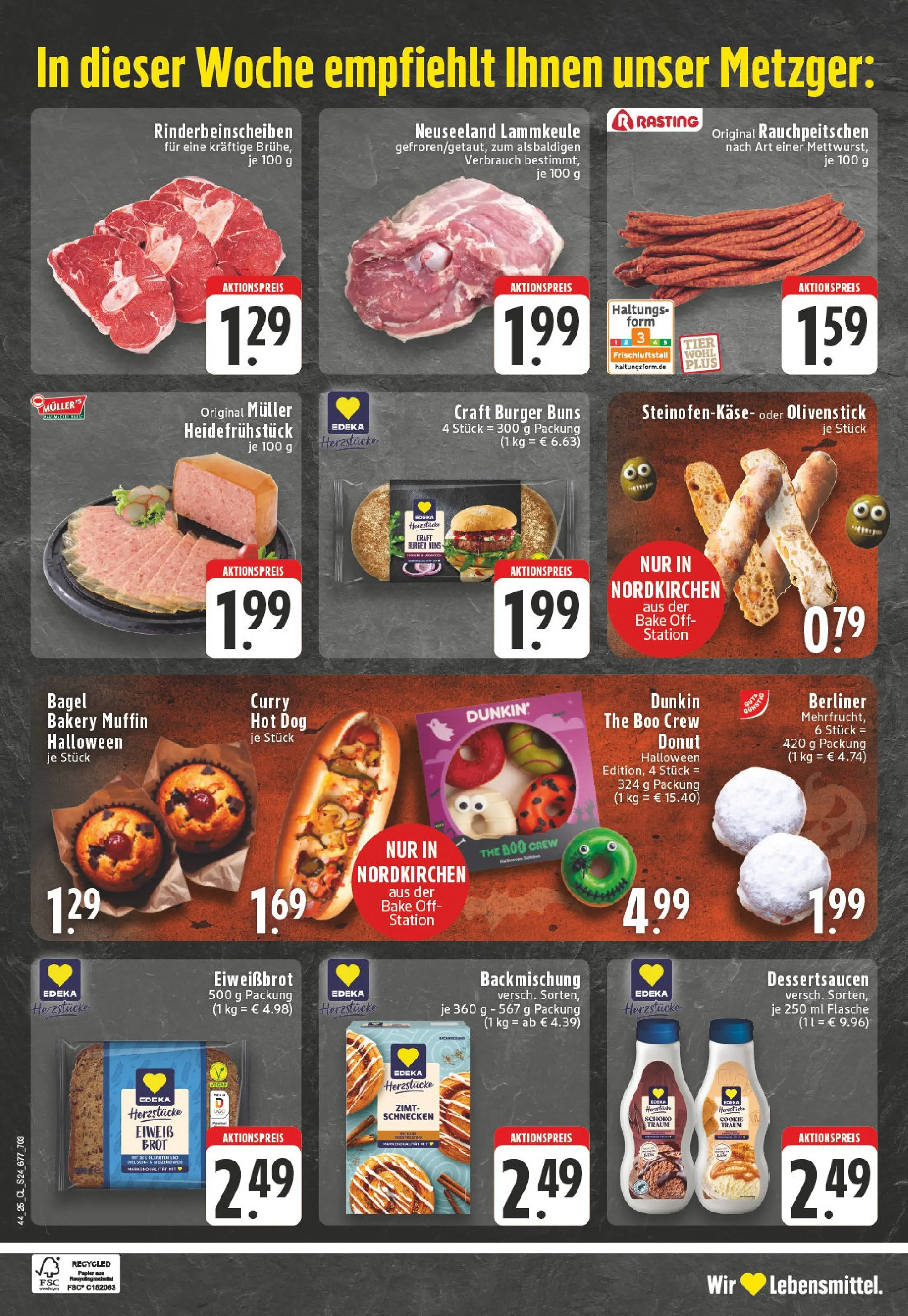 Edeka prospekt Nordkirchen	 (ab 26.10.2025) » Angebote Online | Seite: 24 | Produkte: Berliner, Lammkeule, Burger, Brot