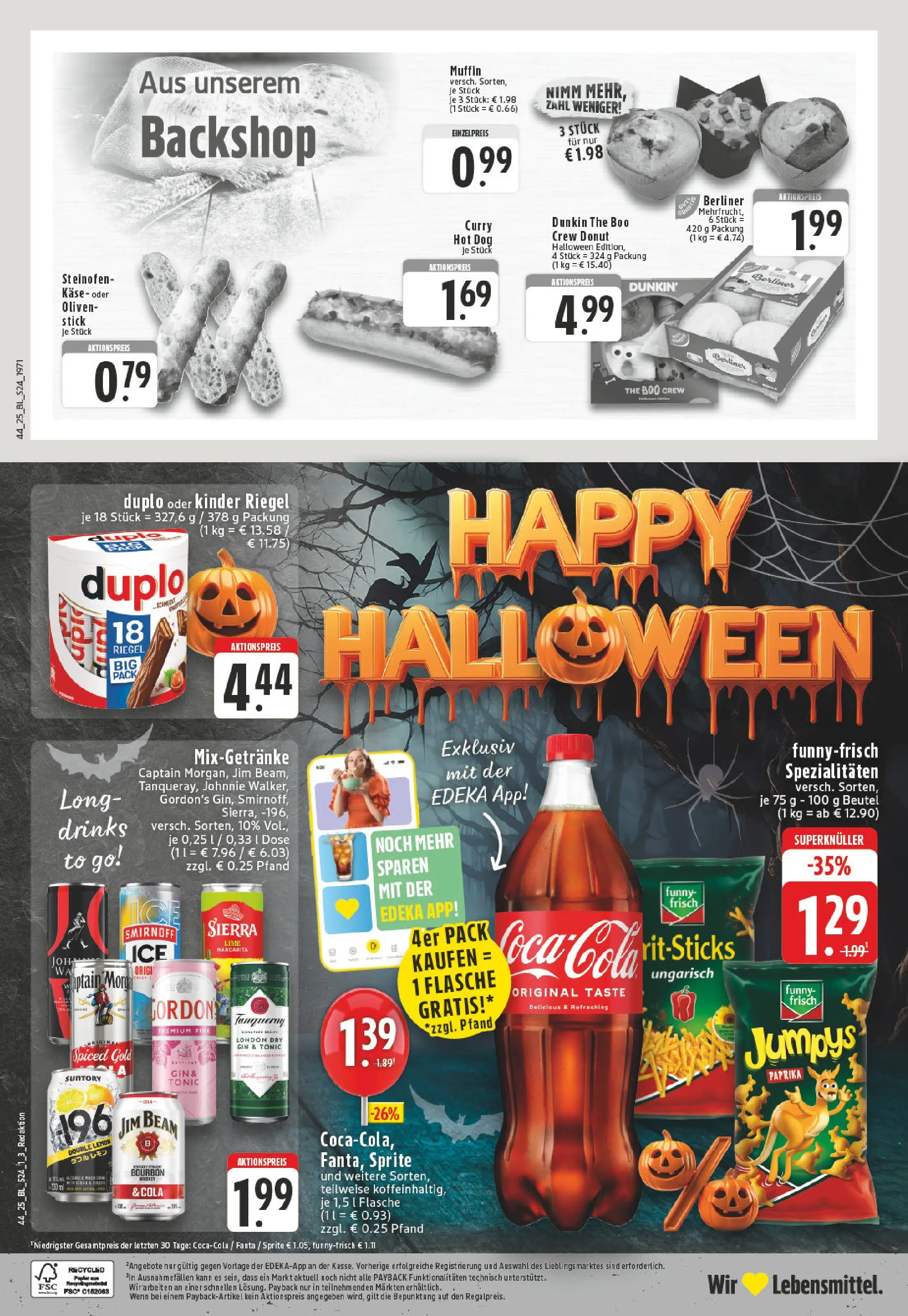 Edeka prospekt Altena	 (ab 26.10.2025) » Angebote Online | Seite: 24 | Produkte: Berliner, Cola, Paprika, Gin