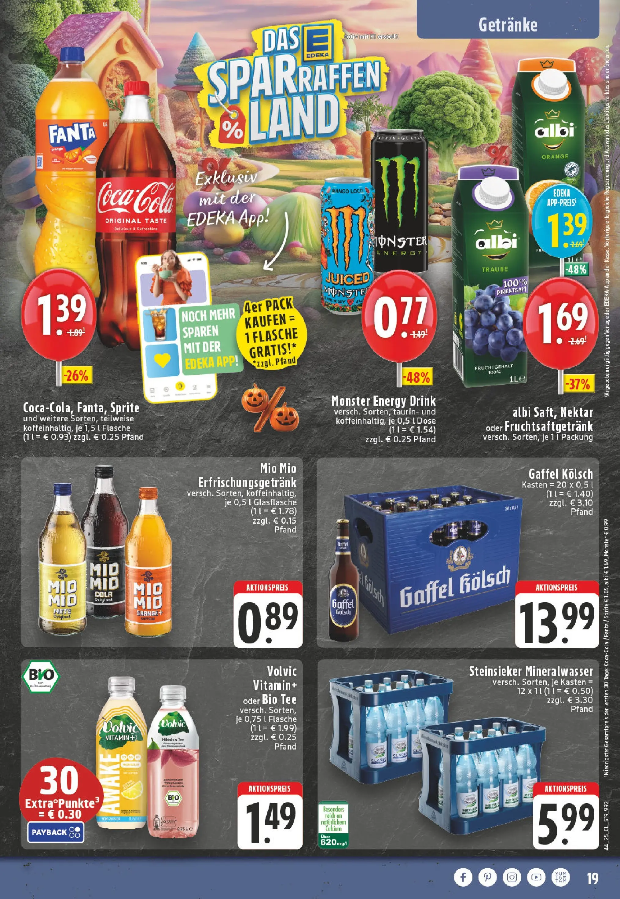 Edeka prospekt Köln-Lindenthal	 (ab 26.10.2025) » Angebote Online | Seite: 19 | Produkte: Coca cola, Fanta, Cola, Mineralwasser