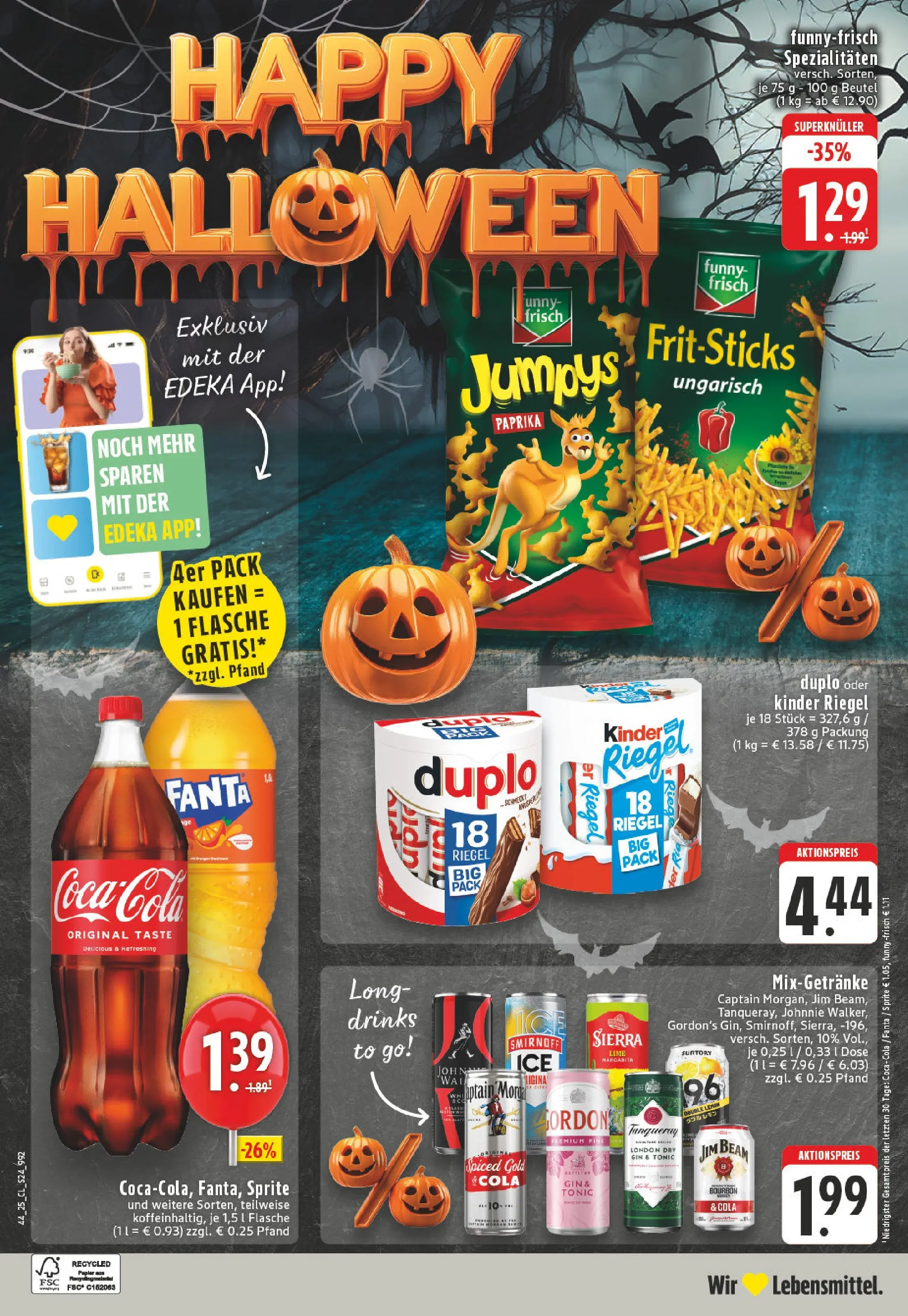 Edeka prospekt Köln-Lindenthal	 (ab 26.10.2025) » Angebote Online | Seite: 24 | Produkte: Fanta, Cola, Funny frisch, Kinder riegel
