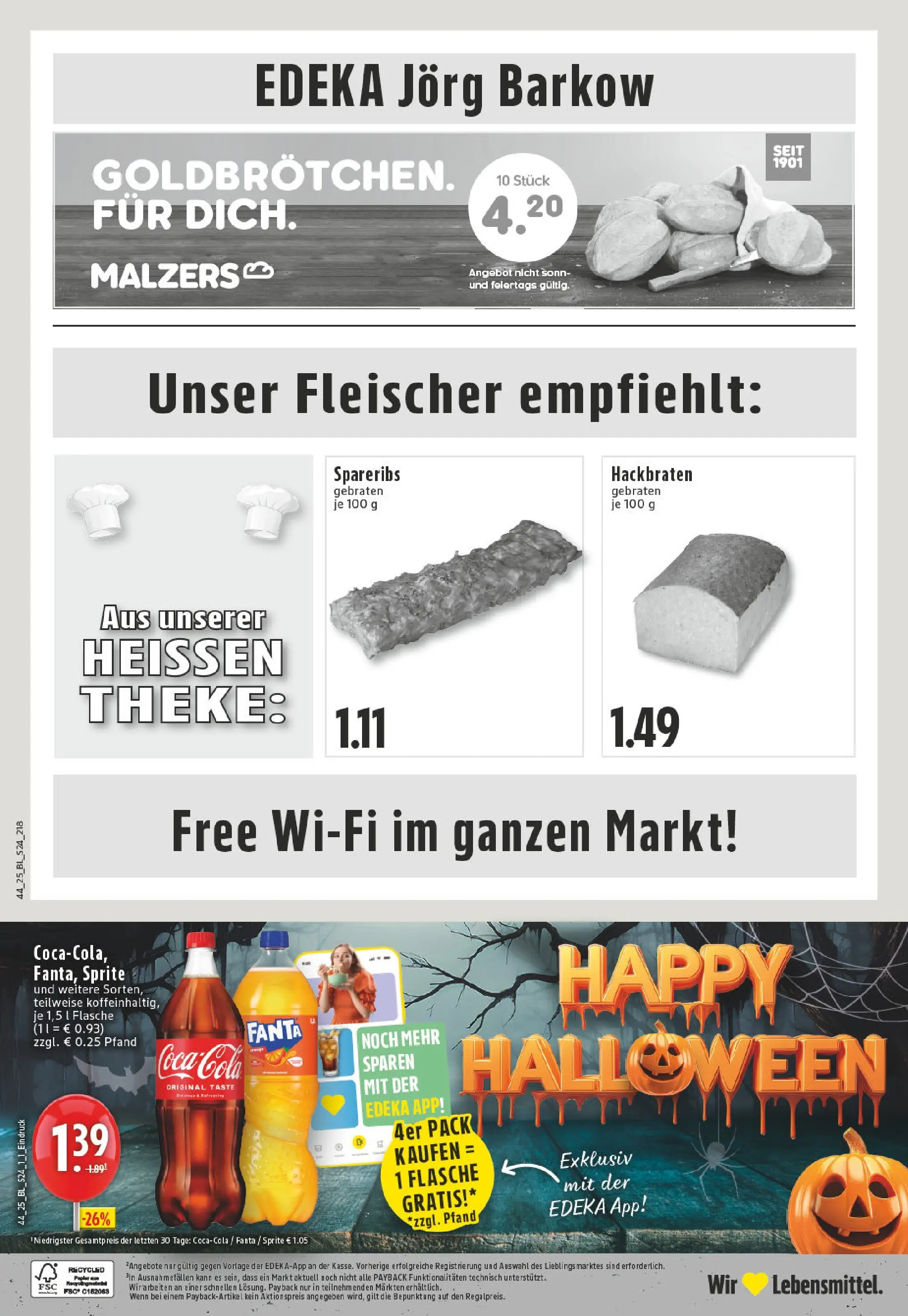 Edeka prospekt Oberhausen	 (ab 26.10.2025) » Angebote Online | Seite: 24 | Produkte: Fanta, Sprite, Theke