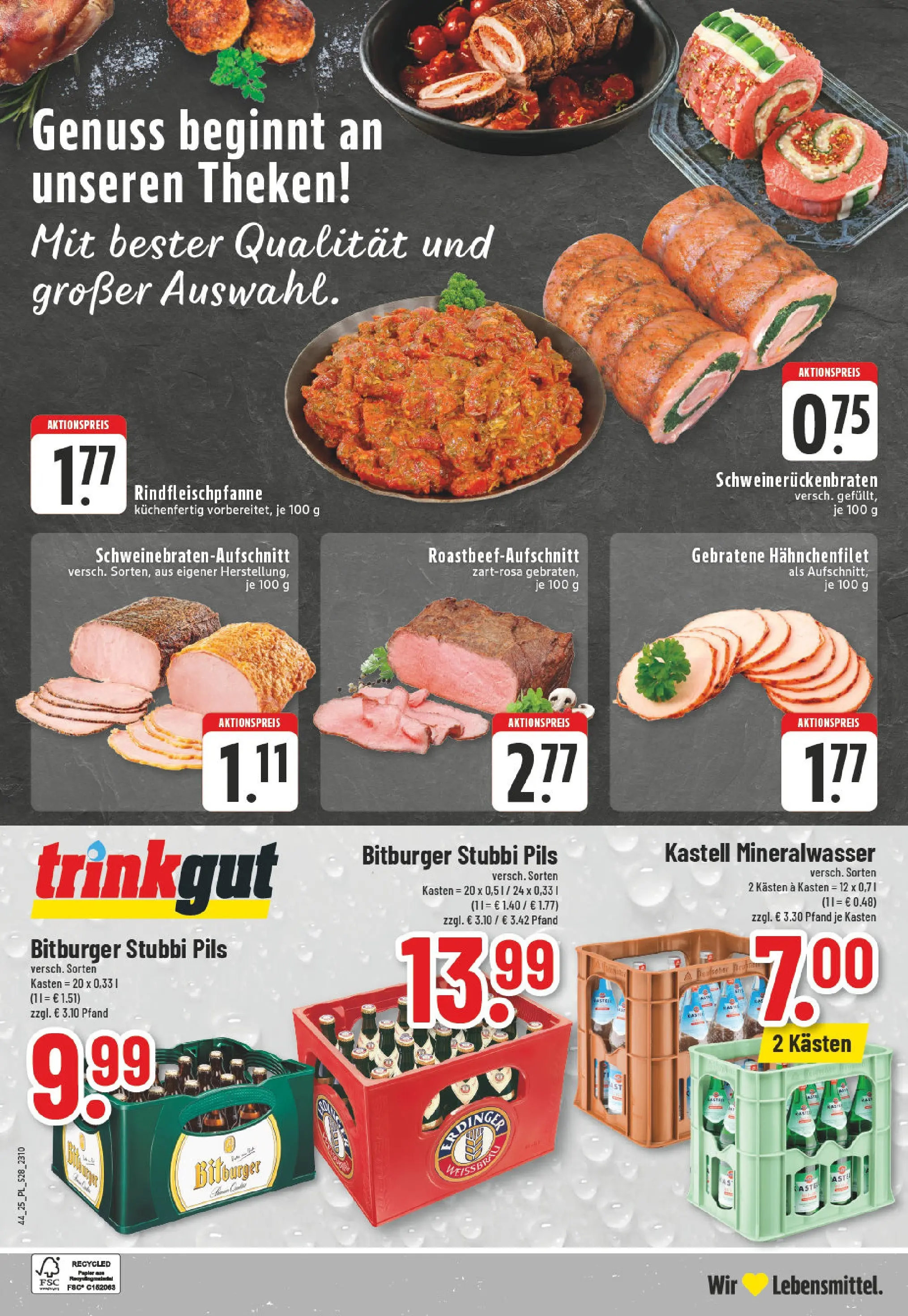Edeka prospekt Goch	 (ab 26.10.2025) » Angebote Online | Seite: 28 | Produkte: Bitburger, Pils, Mineralwasser