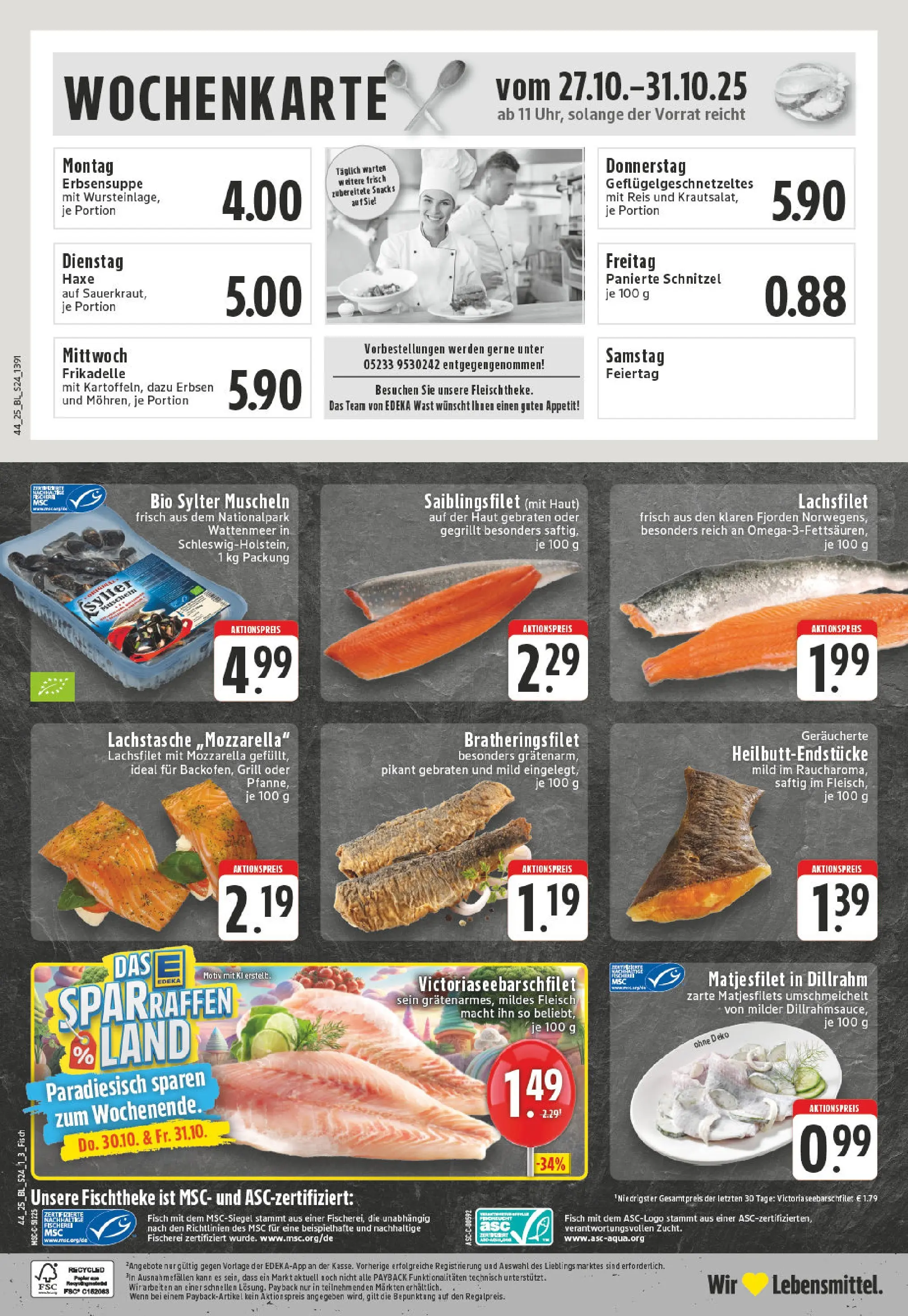 Edeka prospekt Steinheim	 (ab 26.10.2025) » Angebote Online | Seite: 24 | Produkte: Mozzarella, Schnitzel, Reis, Erbsen