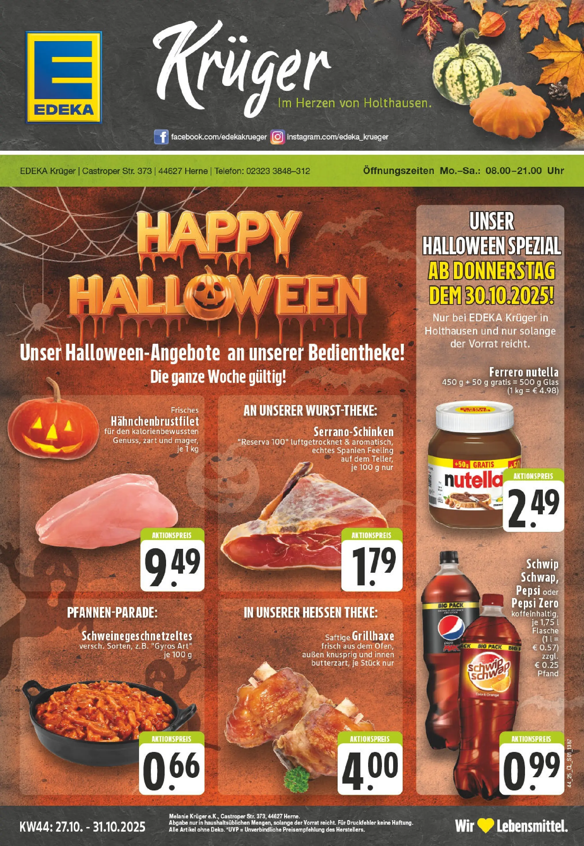 Edeka prospekt Herne	 (ab 26.10.2025) » Angebote Online | Seite: 1 | Produkte: Cola, Nutella, Pepsi, Telefon