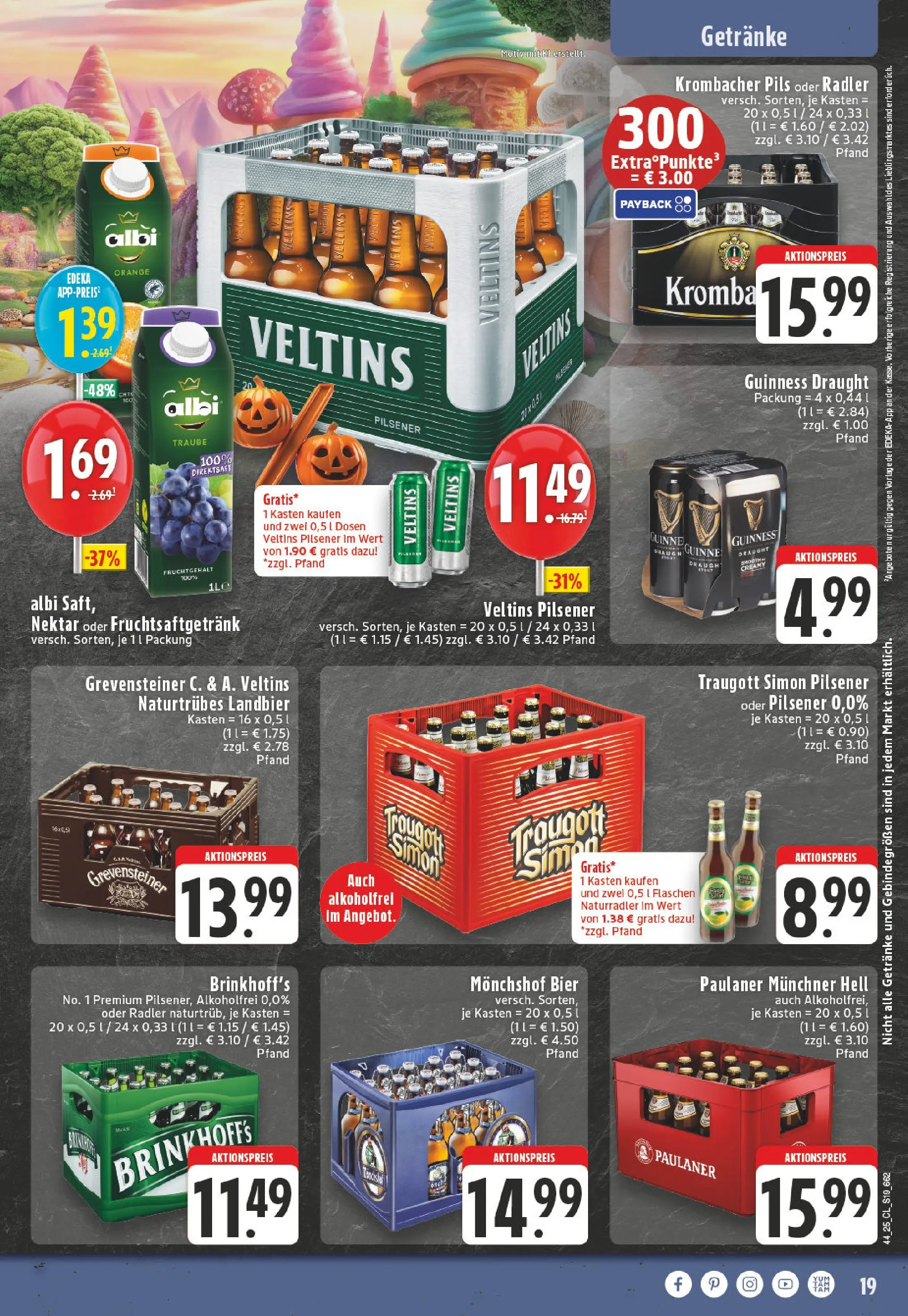 Edeka prospekt Ense-Niederense	 (ab 26.10.2025) » Angebote Online | Seite: 19 | Produkte: Radler, Krombacher, Paulaner, Veltins