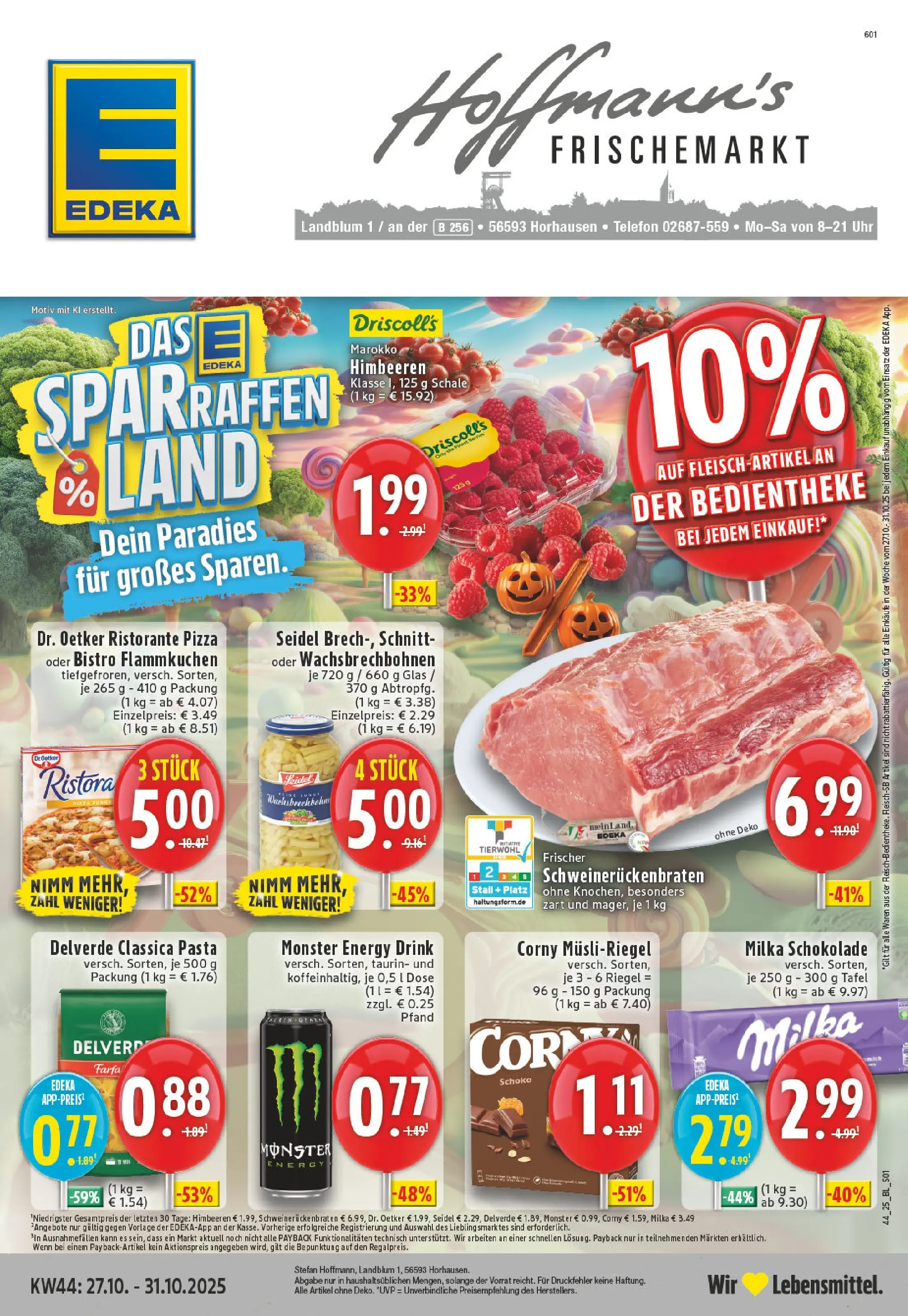 Edeka prospekt Horhausen	 (ab 26.10.2025) » Angebote Online | Seite: 1 | Produkte: Himbeeren, Schokolade, Milka, Uhr