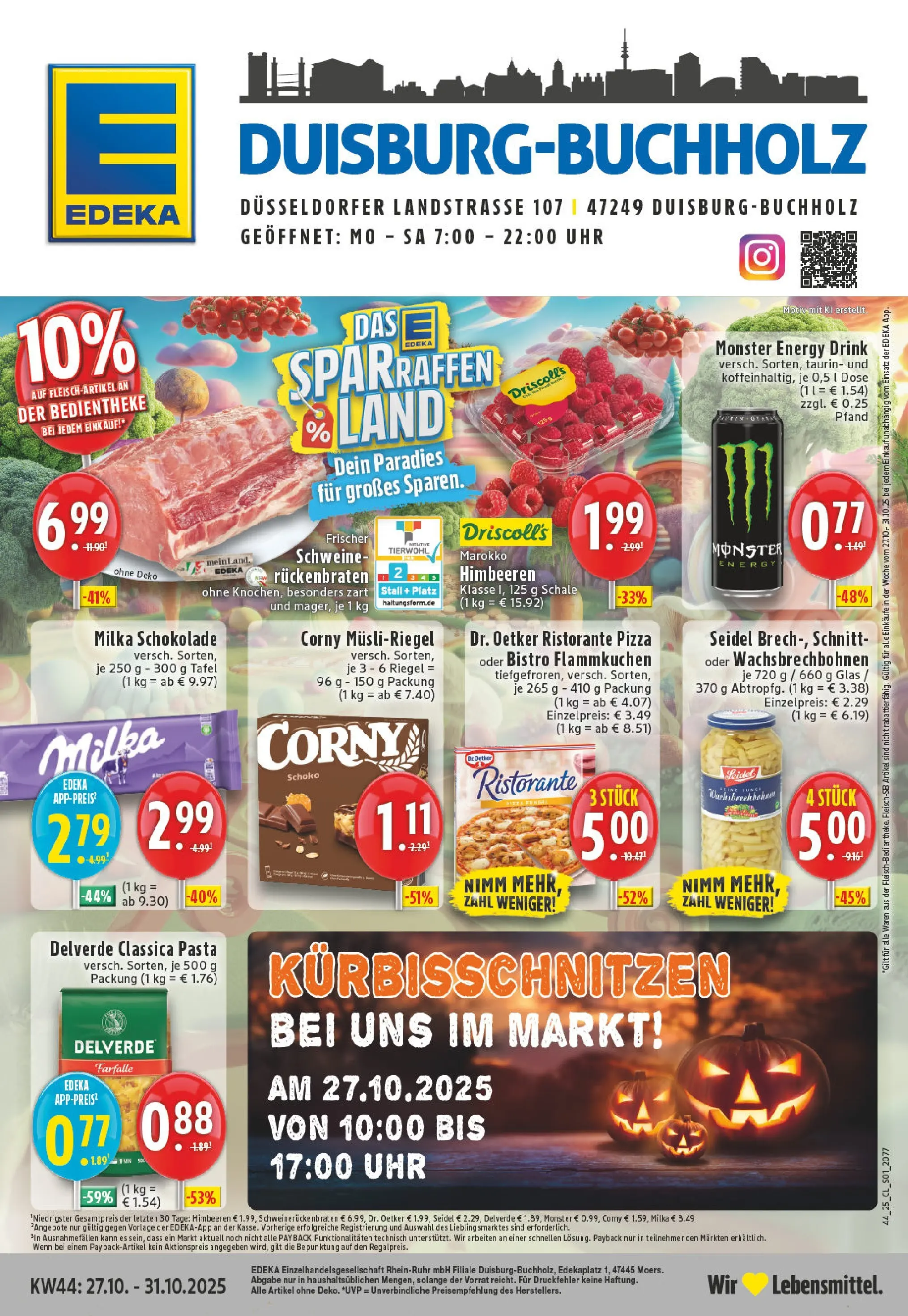 Edeka prospekt Duisburg	 (ab 26.10.2025) » Angebote Online | Seite: 1 | Produkte: Ristorante, Energy, Monster, Uhr