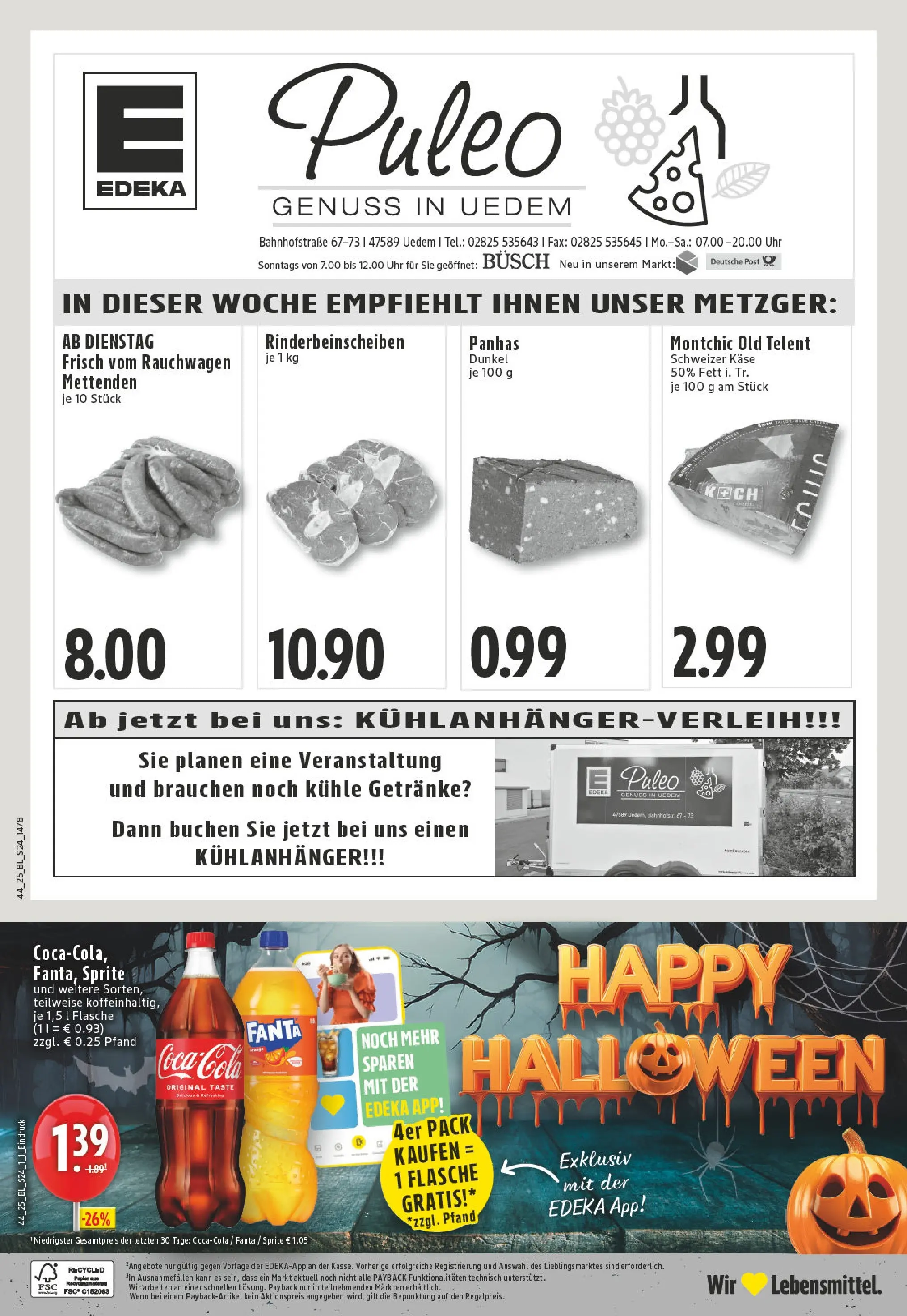 Edeka prospekt Uedem	 (ab 26.10.2025) » Angebote Online | Seite: 24 | Produkte: Fanta, Sprite, Käse, Uhr