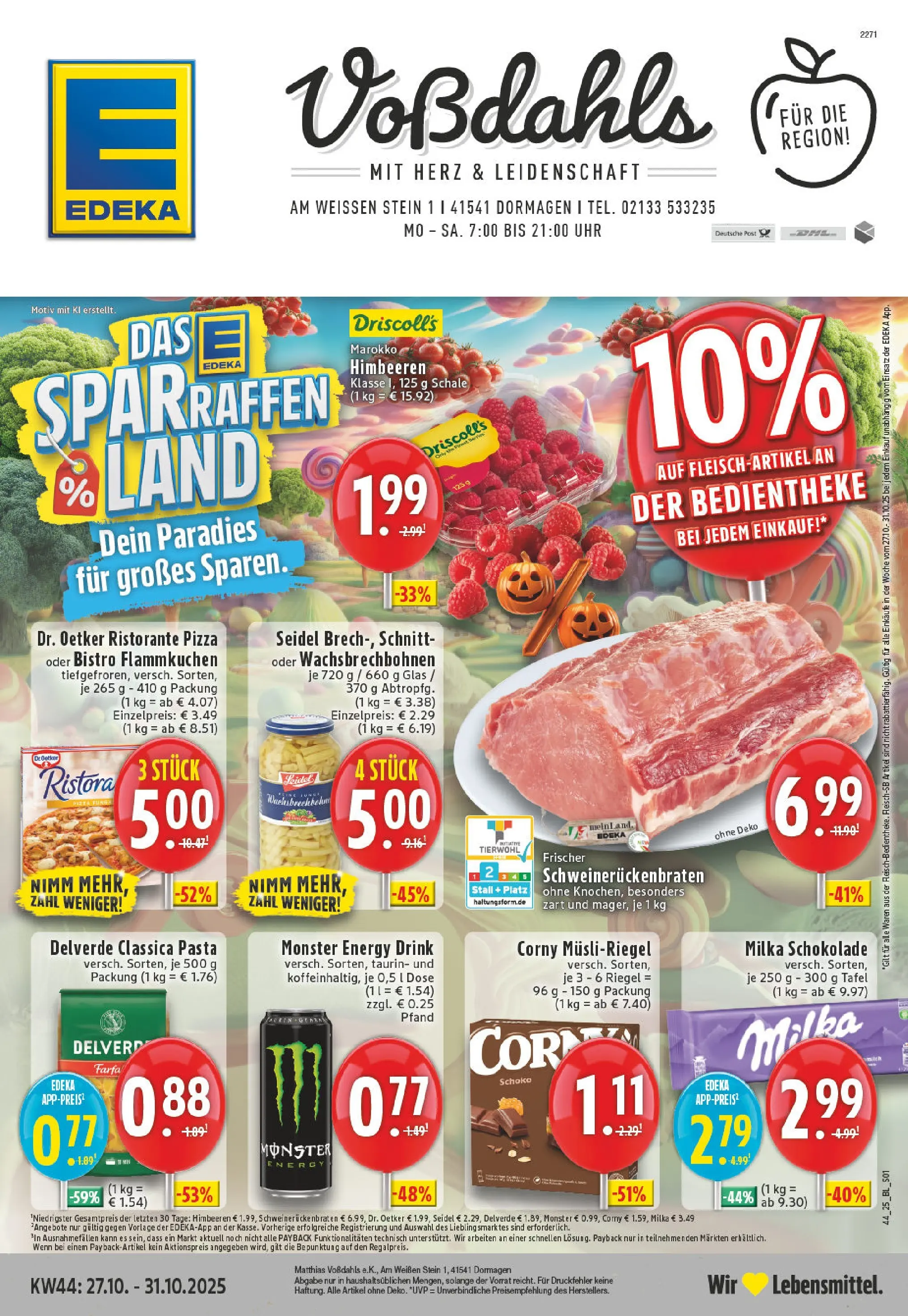 Edeka prospekt Dormagen	 (ab 26.10.2025) » Angebote Online | Seite: 1 | Produkte: Schokolade, Milka schokolade, Monster, Uhr