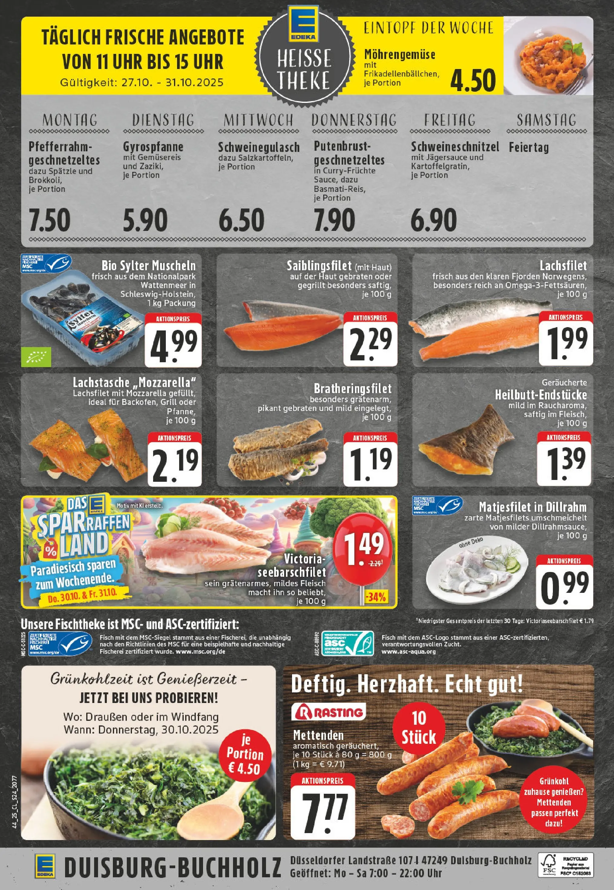 Edeka prospekt Duisburg	 (ab 26.10.2025) » Angebote Online | Seite: 24 | Produkte: Theke, Mozzarella, Fisch, Uhr