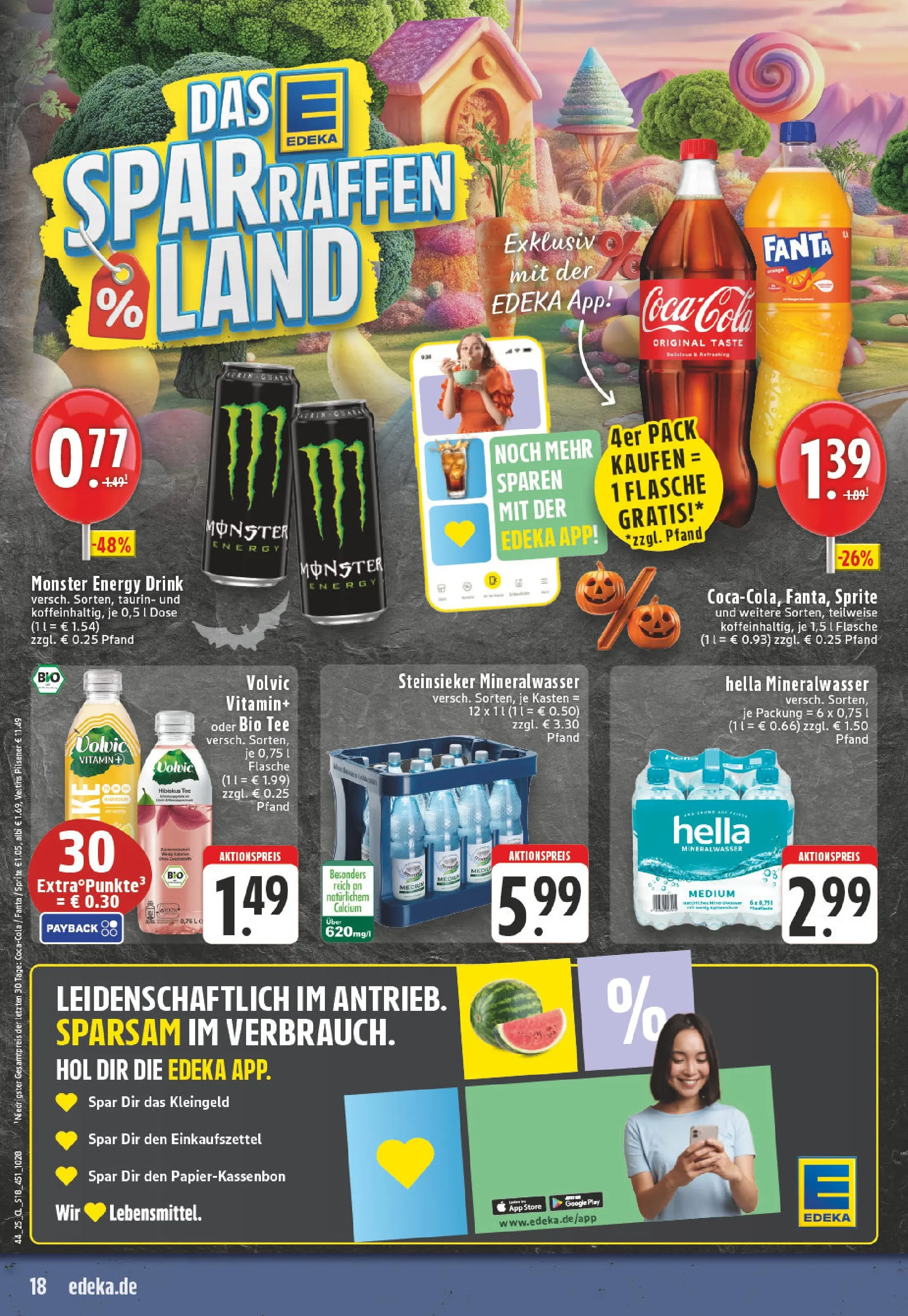 Edeka prospekt Neuwied	 (ab 26.10.2025) » Angebote Online | Seite: 18 | Produkte: Fanta, Sprite, Tee, Volvic