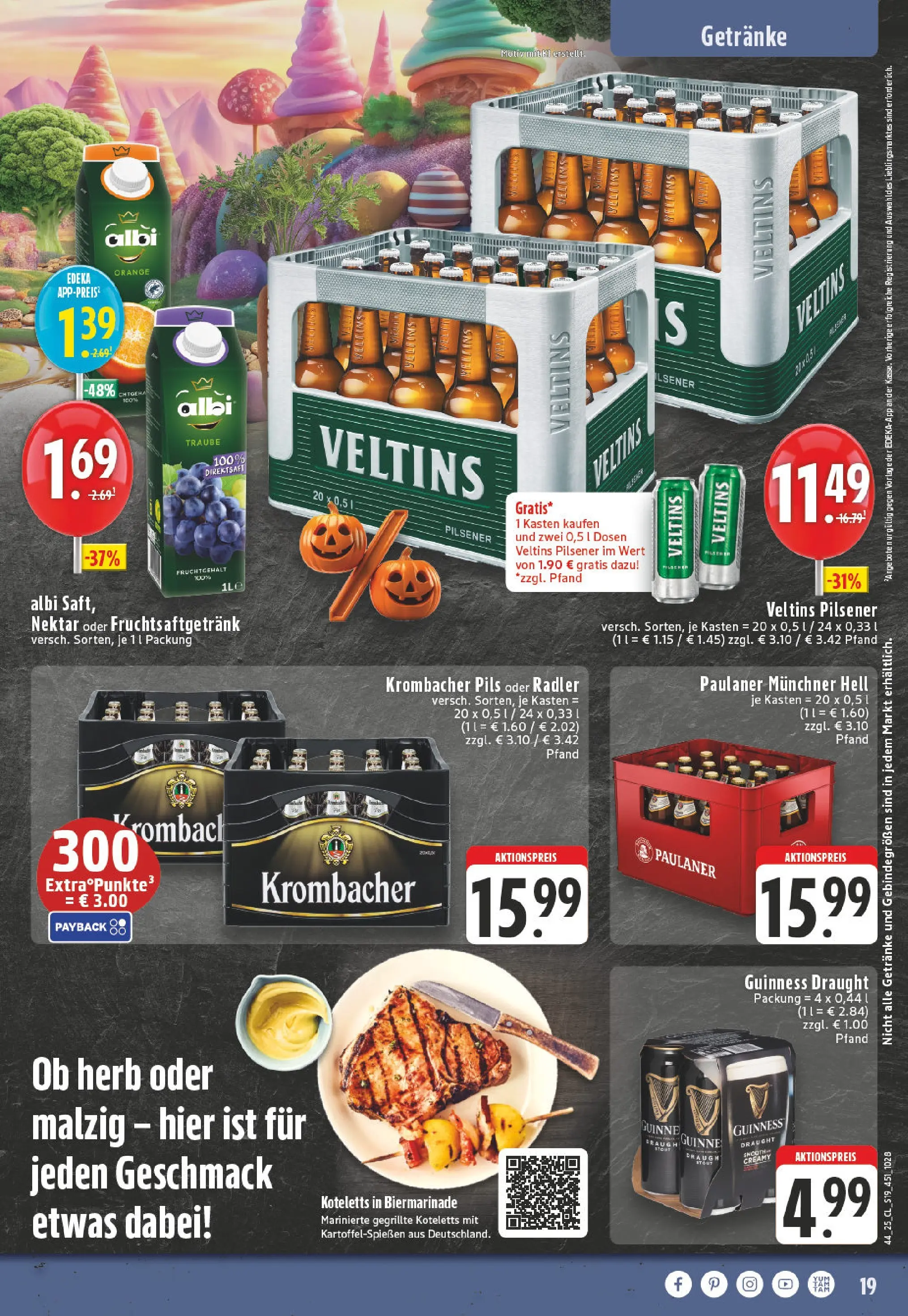 Edeka prospekt Neuwied	 (ab 26.10.2025) » Angebote Online | Seite: 19 | Produkte: Pils, Radler, Krombacher, Paulaner