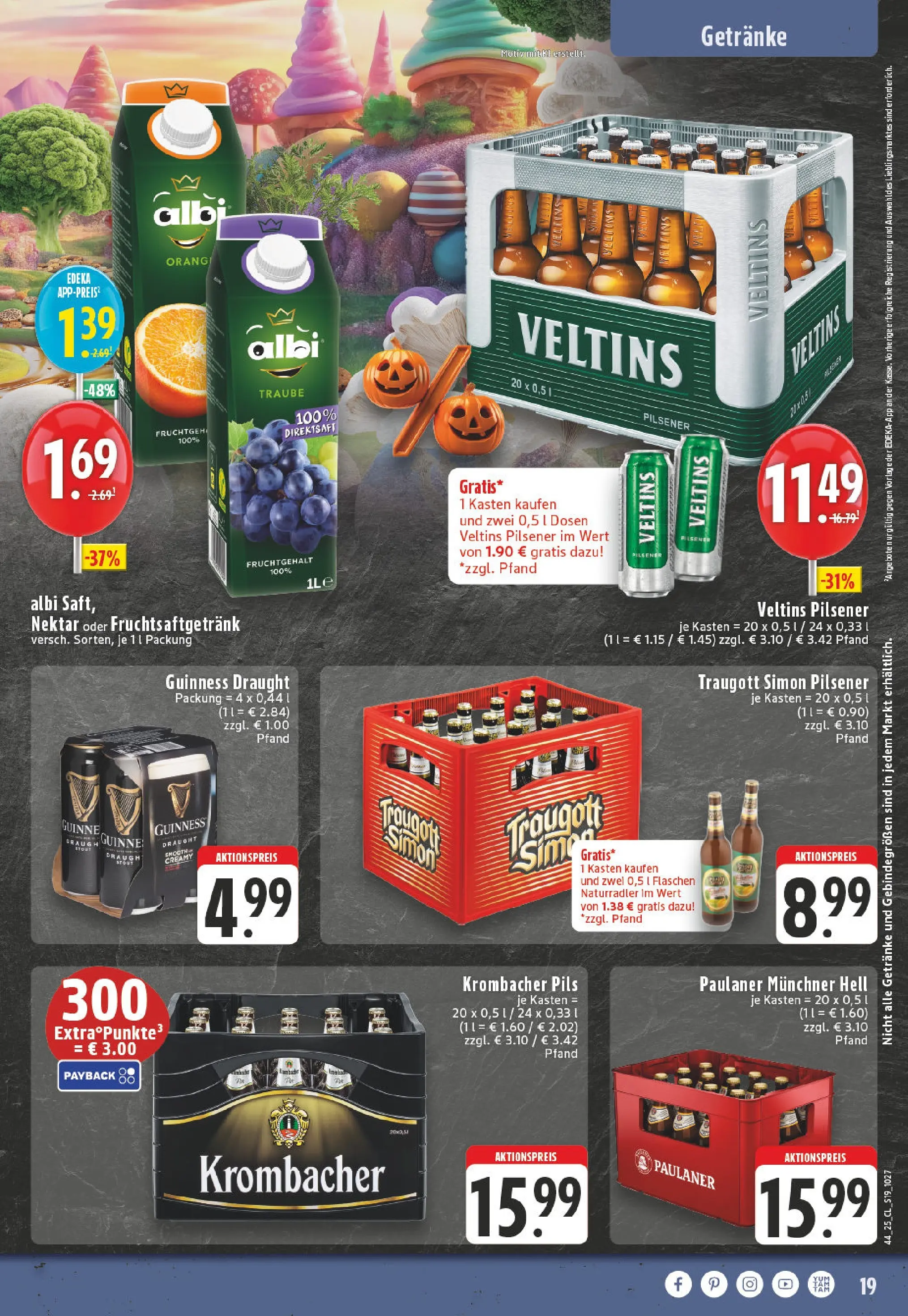 Edeka prospekt Ruppichteroth	 (ab 26.10.2025) » Angebote Online | Seite: 19 | Produkte: Pils, Krombacher, Paulaner, Veltins