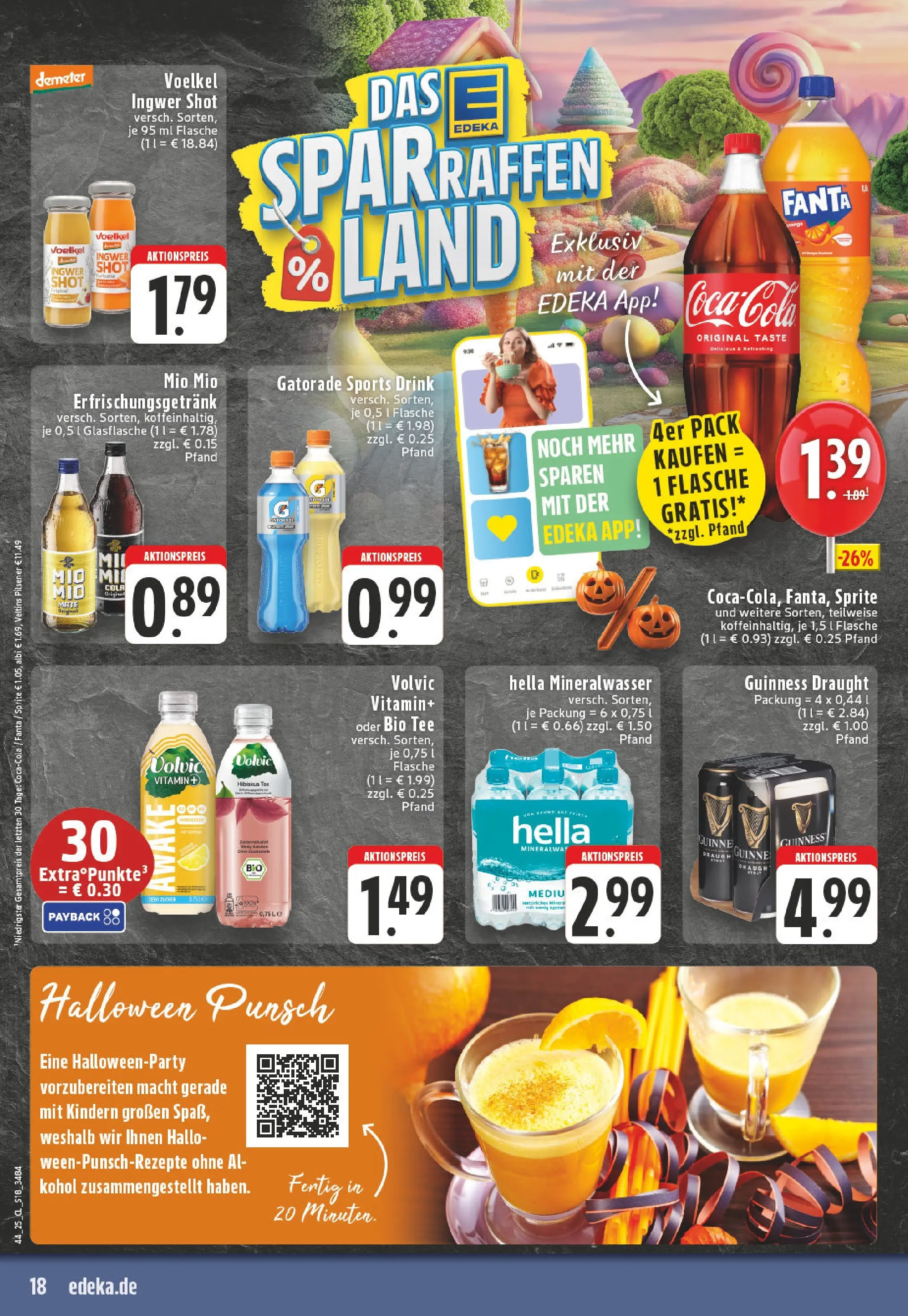 Edeka prospekt Hamm	 (ab 26.10.2025) » Angebote Online | Seite: 18 | Produkte: Fanta, Mineralwasser, Tee, Volvic