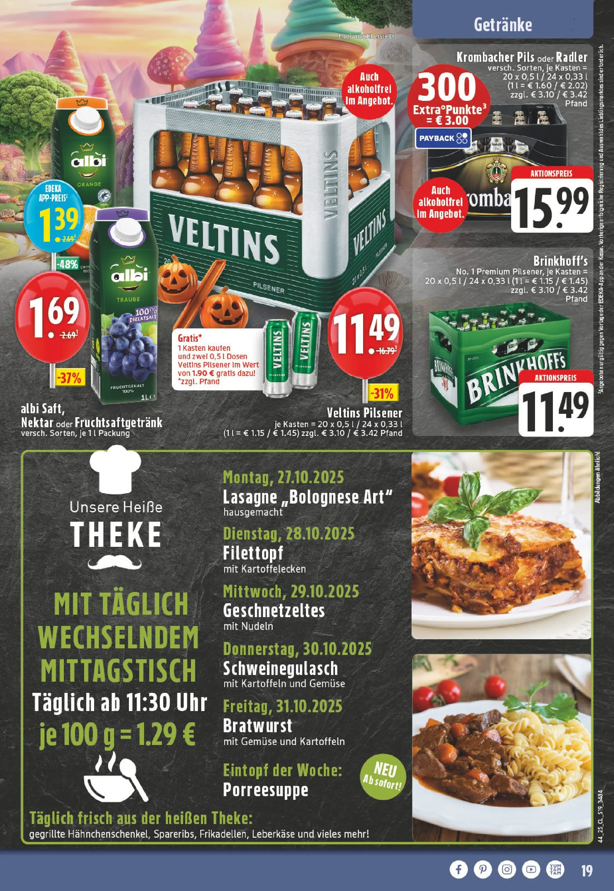 Edeka prospekt Hamm	 (ab 26.10.2025) » Angebote Online | Seite: 19 | Produkte: Kartoffeln, Krombacher, Nudeln, Uhr