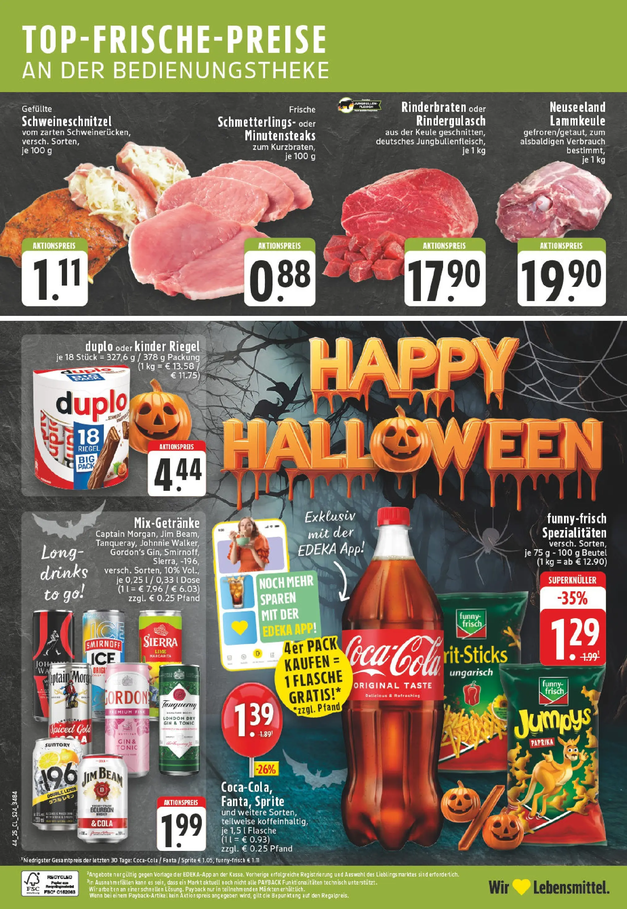 Edeka prospekt Hamm	 (ab 26.10.2025) » Angebote Online | Seite: 24 | Produkte: Lammkeule, Cola, Paprika, Gin