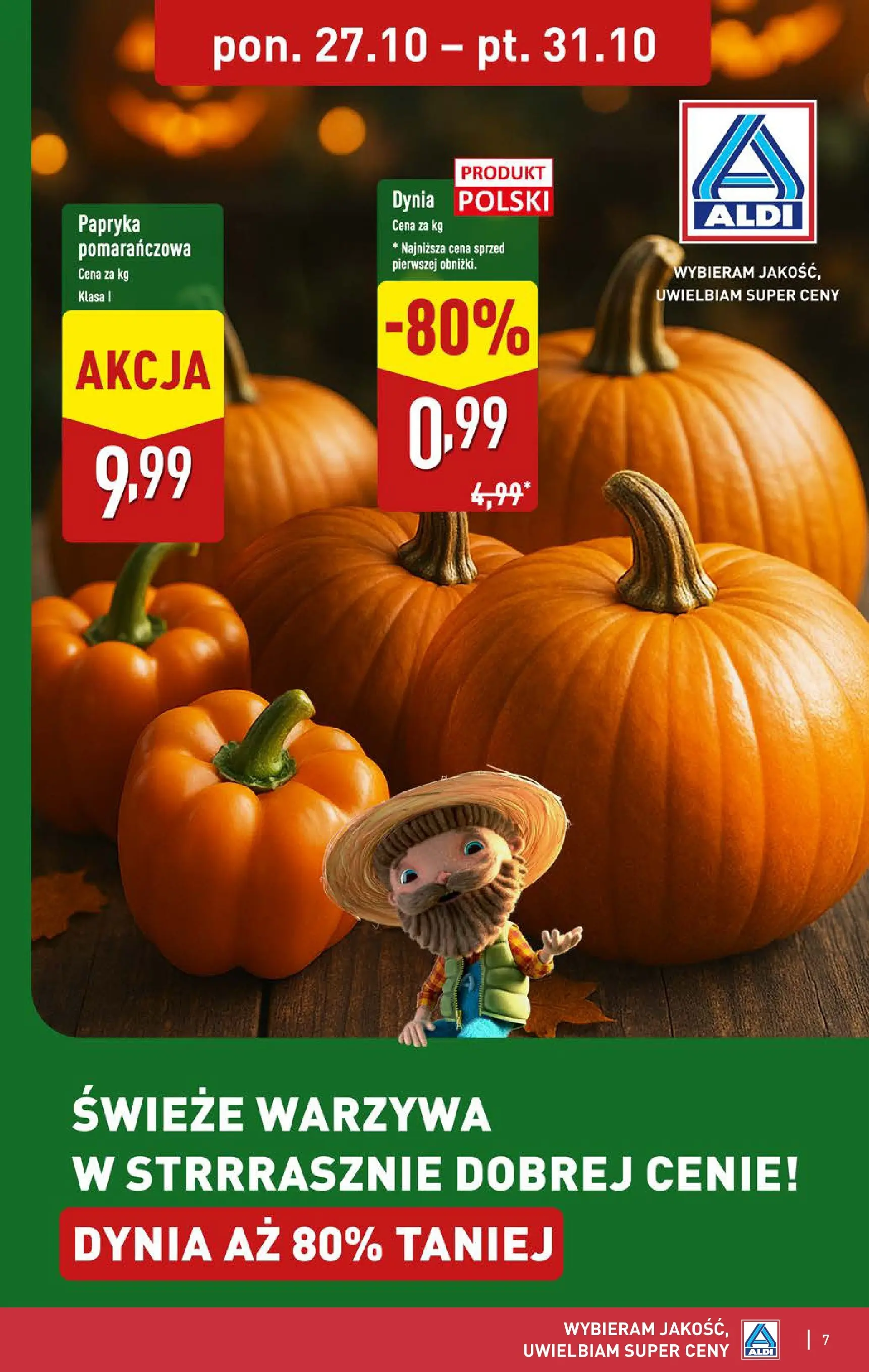 Aldi Gazetka od 27.10.2025 - Ulotka PDF, promocje | Strona: 7 | Produkty: Dynia, Papryka, Warzywa