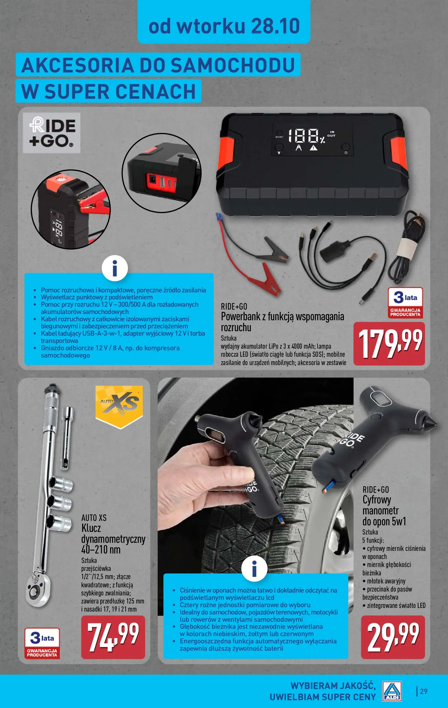 Aldi Gazetka od 27.10.2025 - Ulotka PDF, promocje | Strona: 29 | Produkty: Kabel, Adapter, Powerbank, Lampa