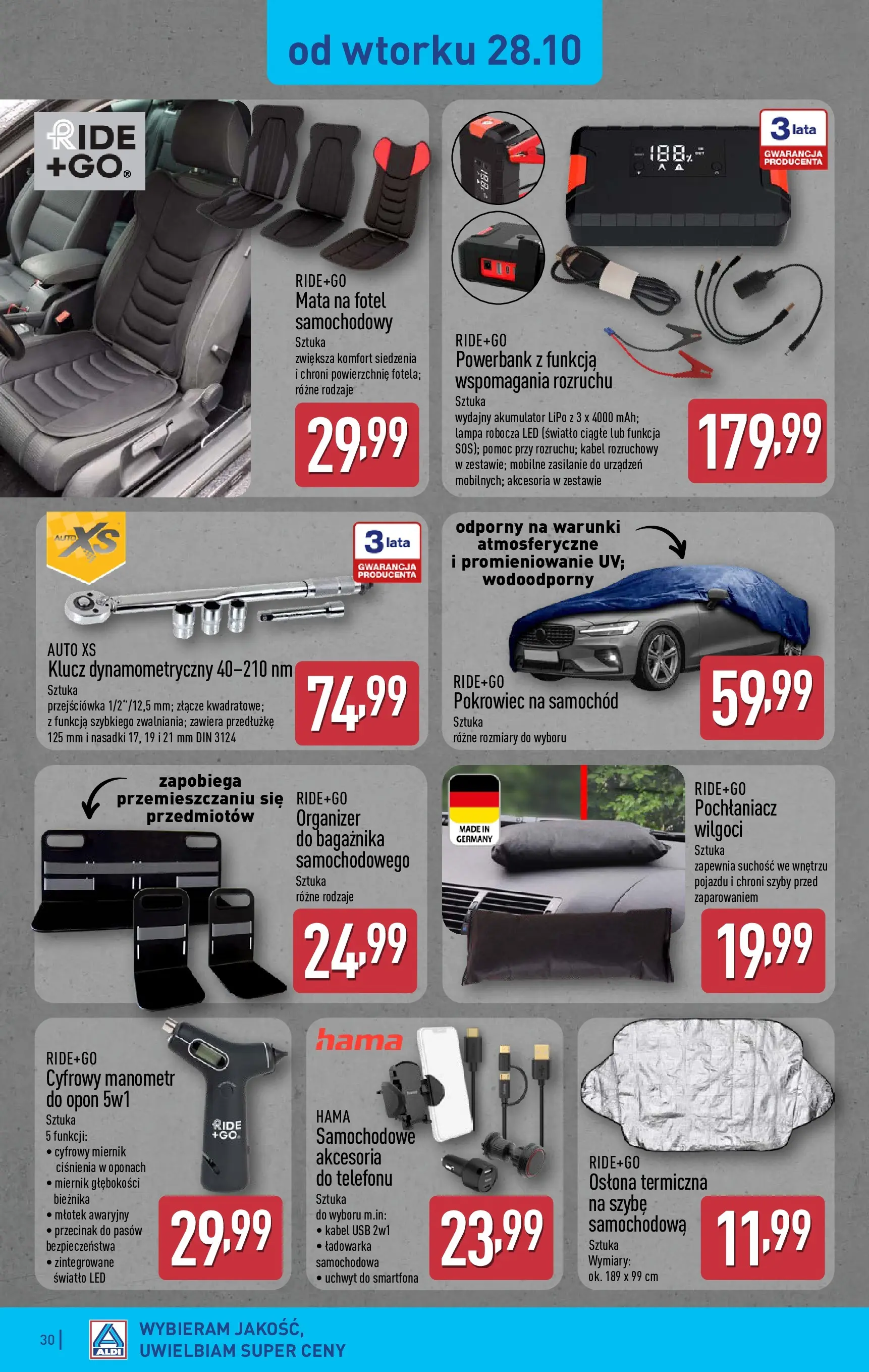 Aldi Gazetka od 27.10.2025 - Ulotka PDF, promocje | Strona: 30 | Produkty: Kabel, USB, Powerbank, Fotel