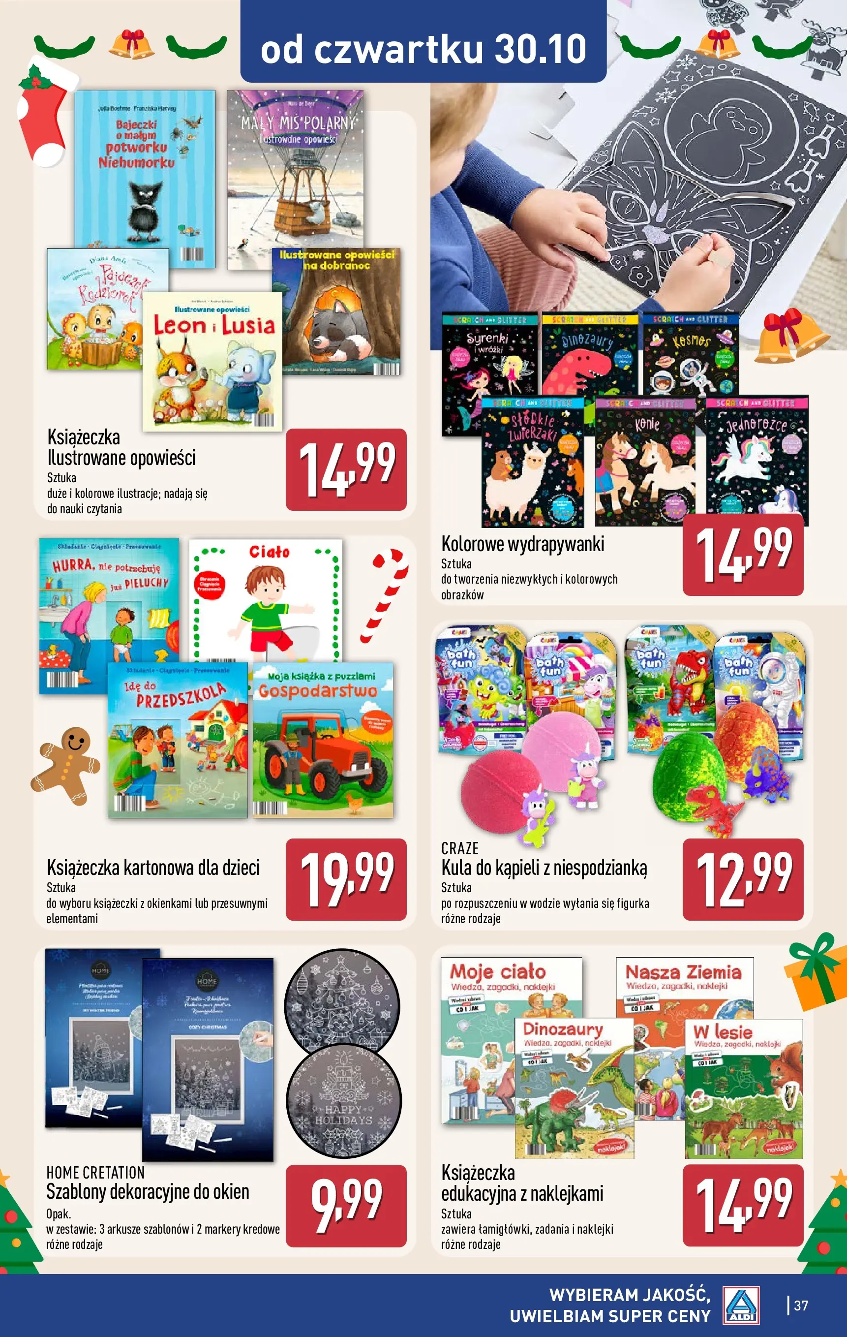 Aldi Gazetka od 27.10.2025 - Ulotka PDF, promocje | Strona: 37 | Produkty: Kula do kąpieli, Ziemia, Naklejki