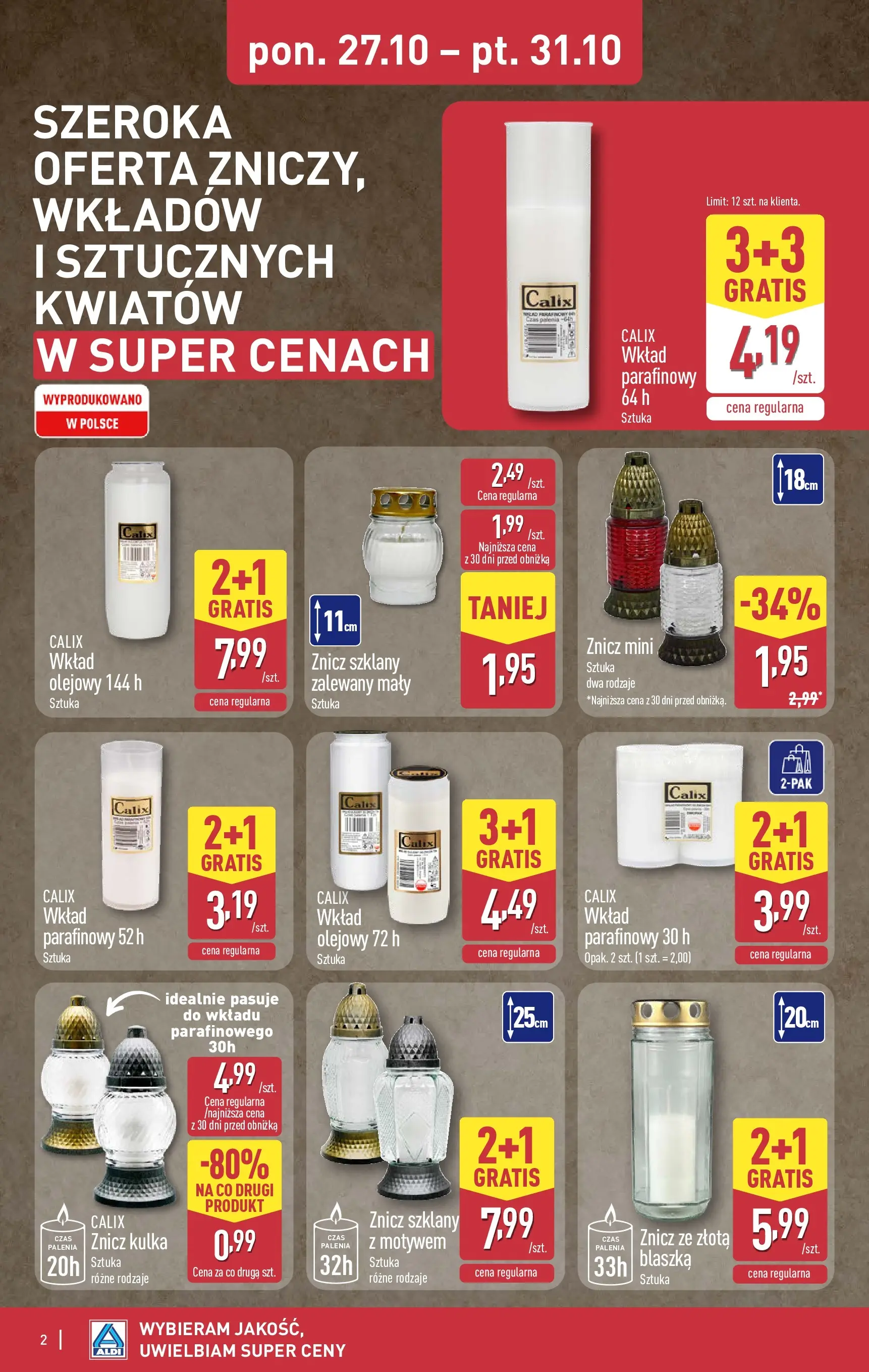 Aldi Gazetka - Światełko pamięci od 27.10.2025 - Ulotka PDF, promocje | Strona: 2