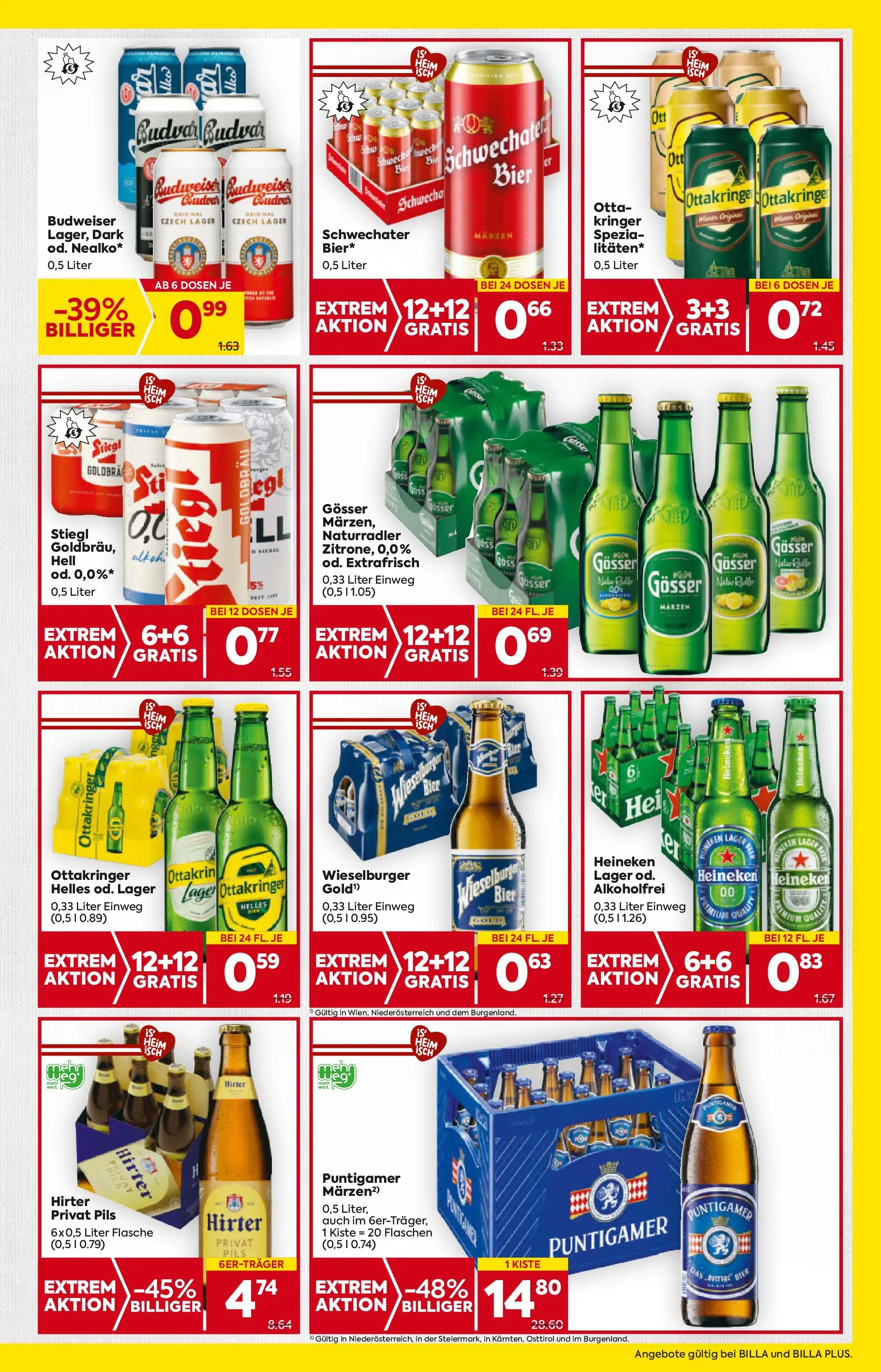 Billa Flugblatt - Stoob, Hornstein, Guessing ab 30.10.2025 - Angebote, Prospekt | Seite: 21 | Produkte: Bier