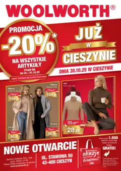 Pogląd oferty "Woolworth - Woolworth: Już w Cieszyn" - ważna od 23.10.2025 Pogląd oferty "Woolworth - Woolworth: Już w Cieszyn" - ważna od 23.10.2025