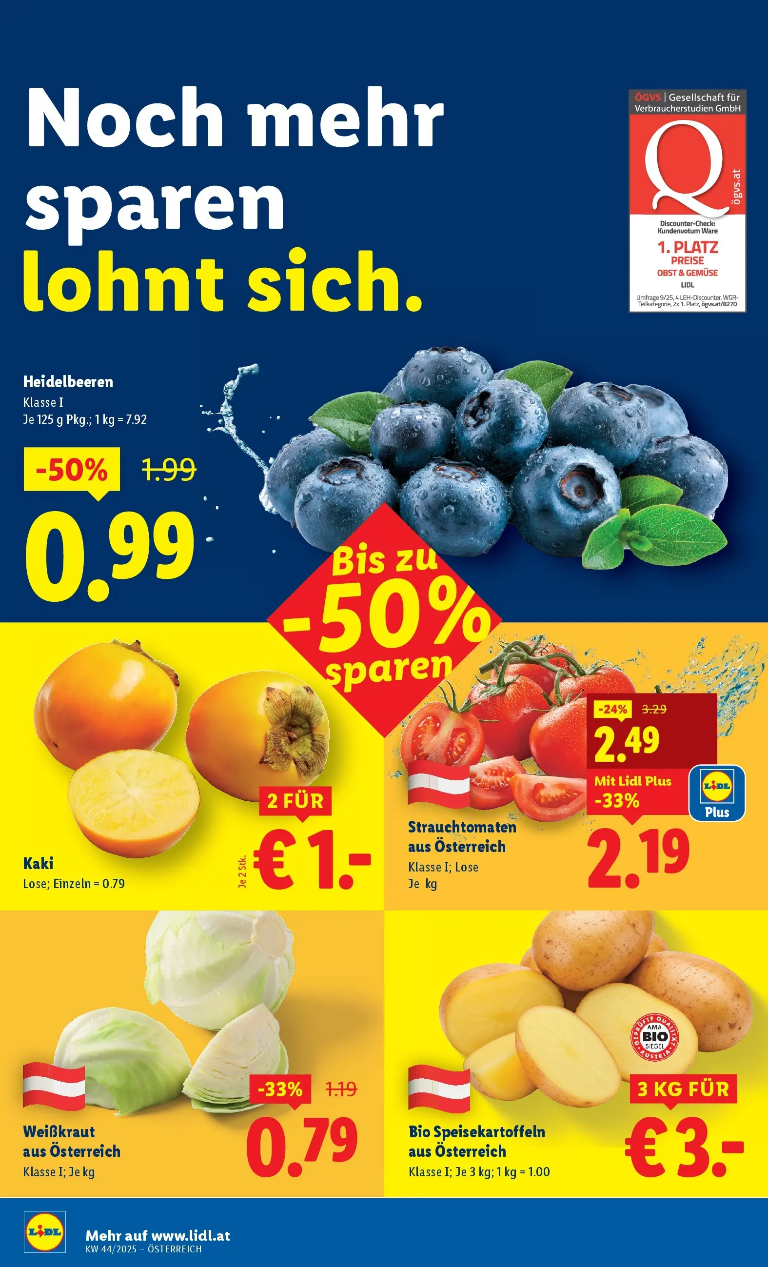 Lidl - Lidl: Flugblatt in deiner Nähe ab 29.10.2025 - Angebote ab donnerstag | Seite: 6 | Produkte: Gemüse, Obst, Kaki
