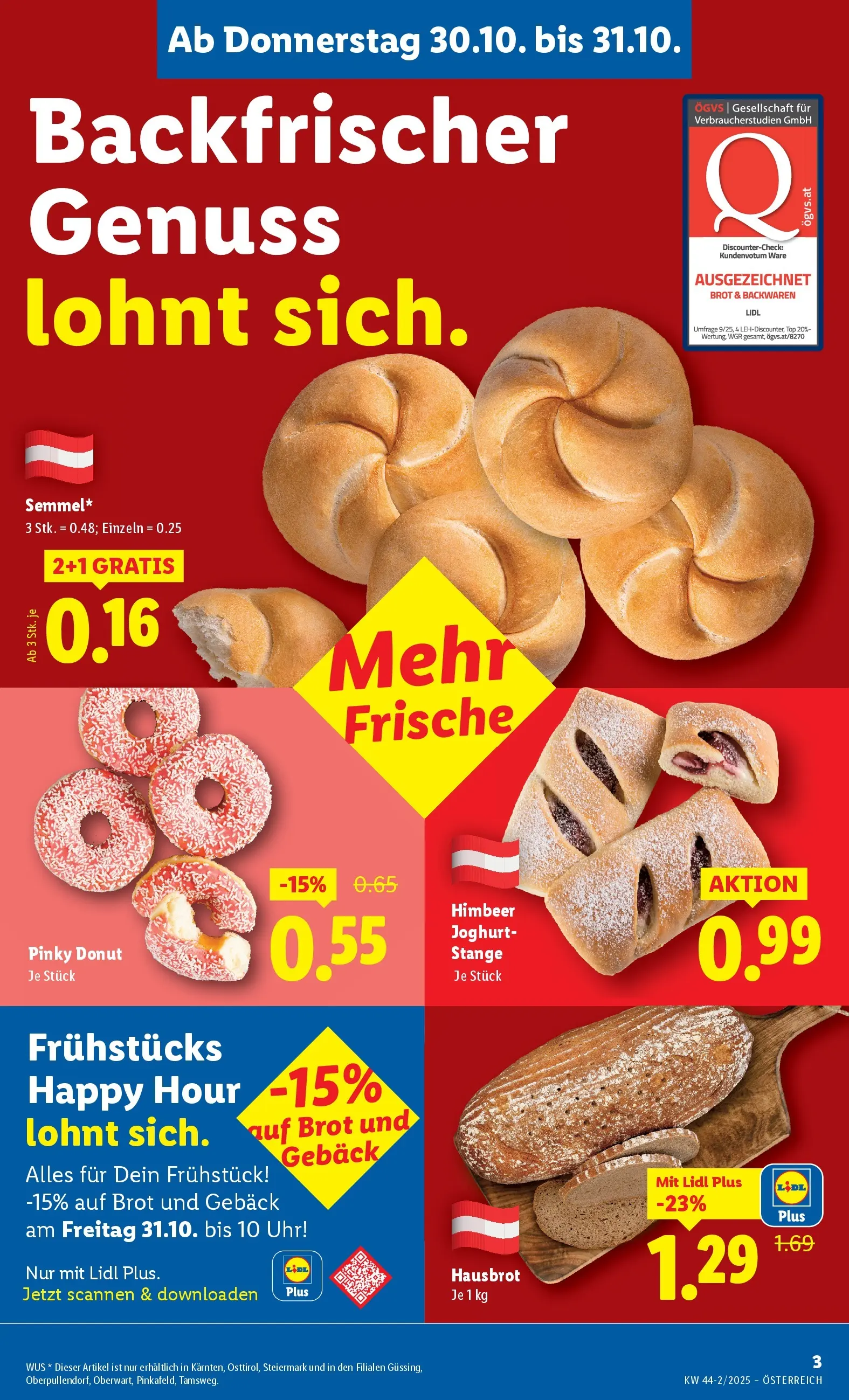 Lidl - Lidl: Flugblatt in deiner Nähe ab 29.10.2025 - Angebote ab donnerstag | Seite: 7 | Produkte: Uhr, Joghurt, Brot