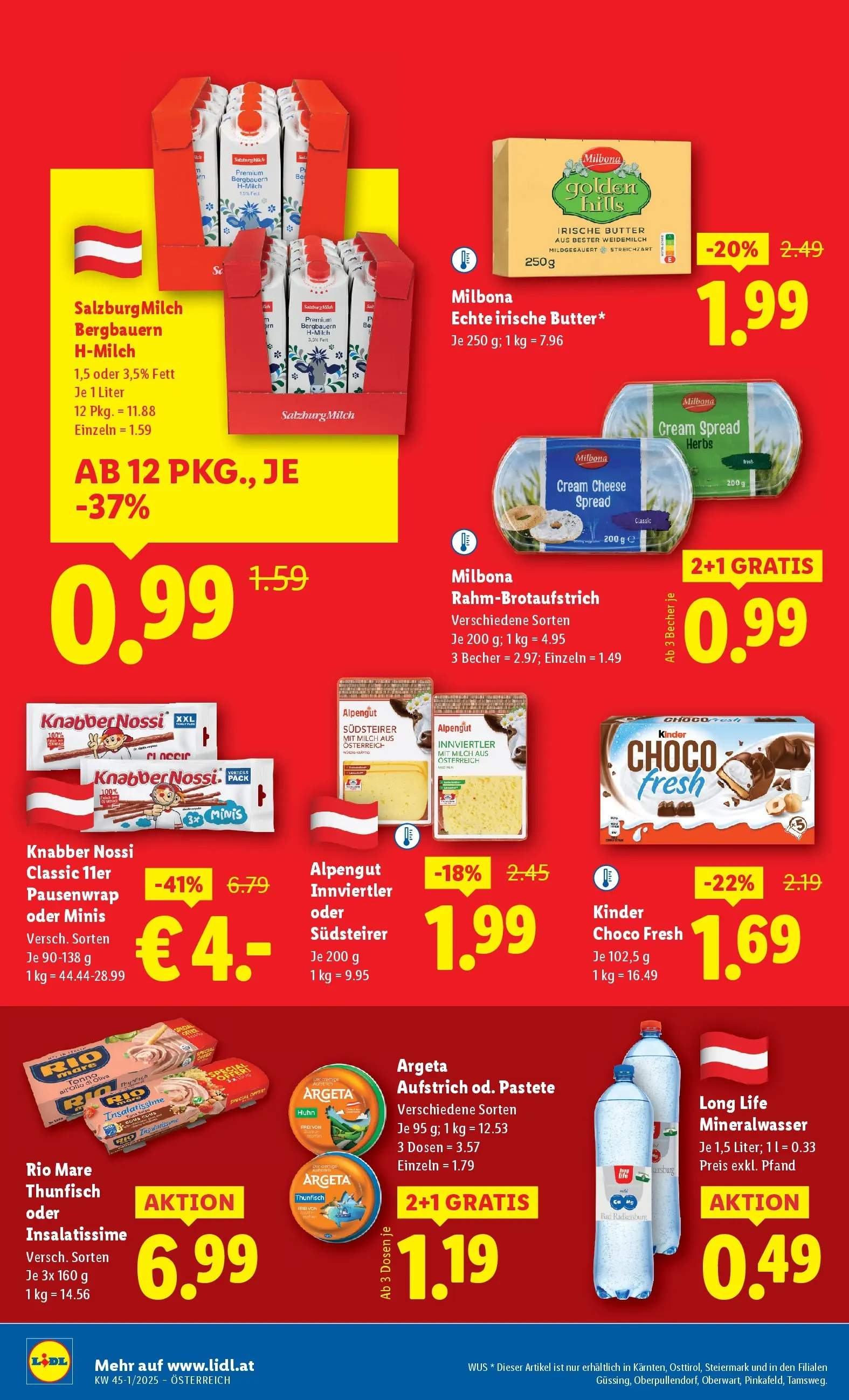 Lidl - Lidl: Flugblatt in deiner Nähe ab 29.10.2025 - Angebote ab donnerstag | Seite: 40 | Produkte: Milch, Butter