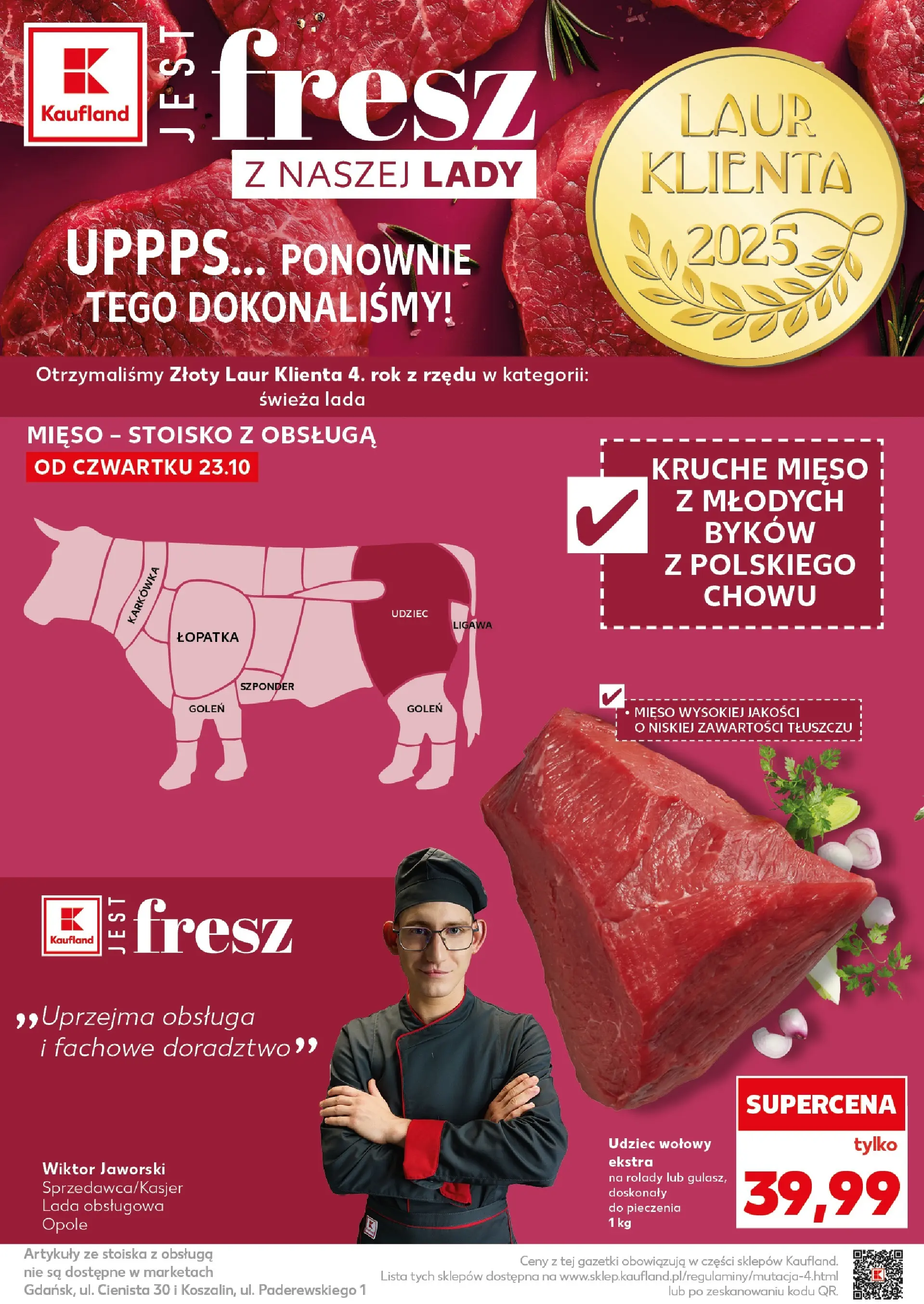 Kaufland - Kaufland Super Sobota ważne 25.10 od 23.10.2025 - od jutra PDF | Strona: 12 | Produkty: Karkówka, Mięso