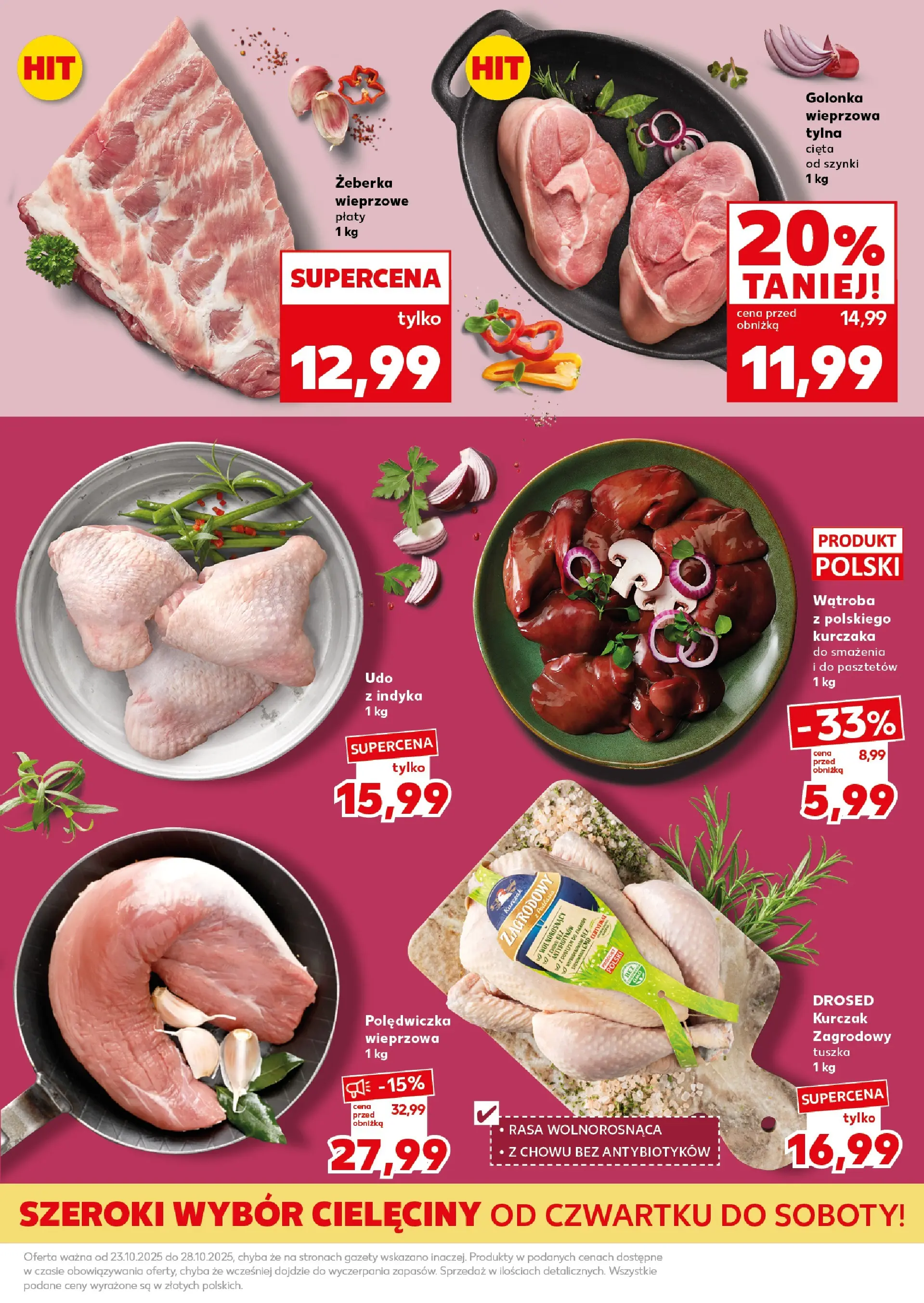 Kaufland - Kaufland Super Sobota ważne 25.10 od 23.10.2025 - od jutra PDF | Strona: 13 | Produkty: Kurczak, Golonka wieprzowa