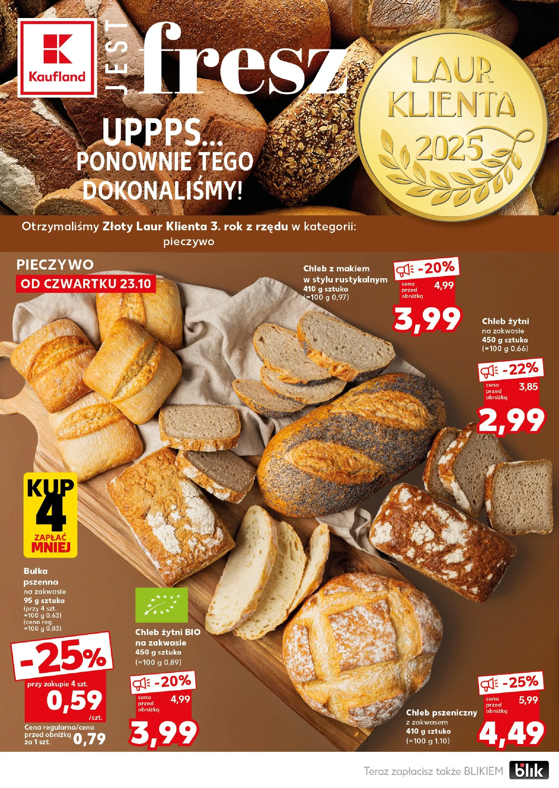 Kaufland - Kaufland Super Sobota ważne 25.10 od 23.10.2025 - od jutra PDF | Strona: 14 | Produkty: Pieczywo, Chleb żytni, Bułka, Bułka pszenna