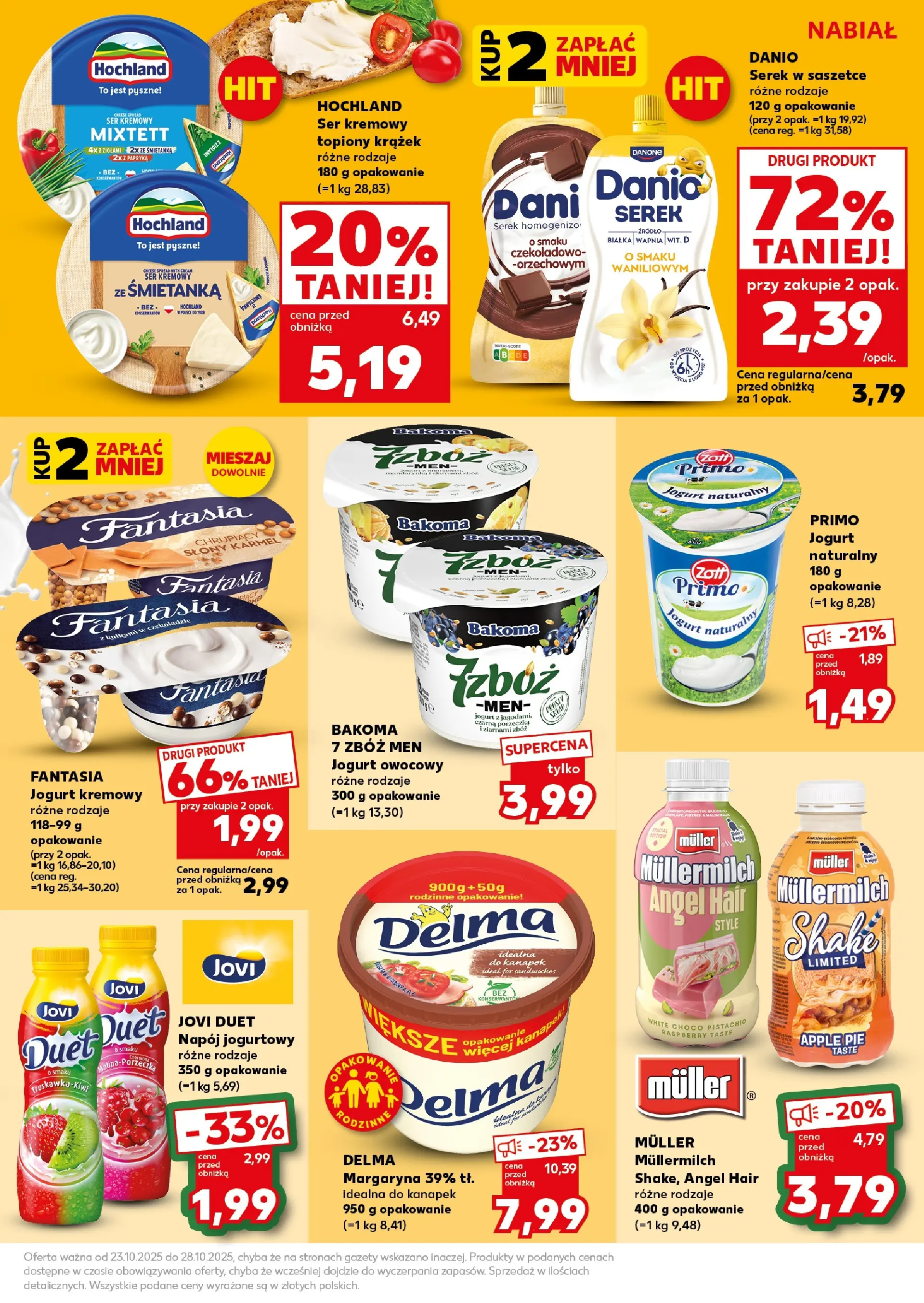 Kaufland - Kaufland Super Sobota ważne 25.10 od 23.10.2025 - od jutra PDF | Strona: 17 | Produkty: Jogurt owocowy, Margaryna, Ser, Jogurt kremowy