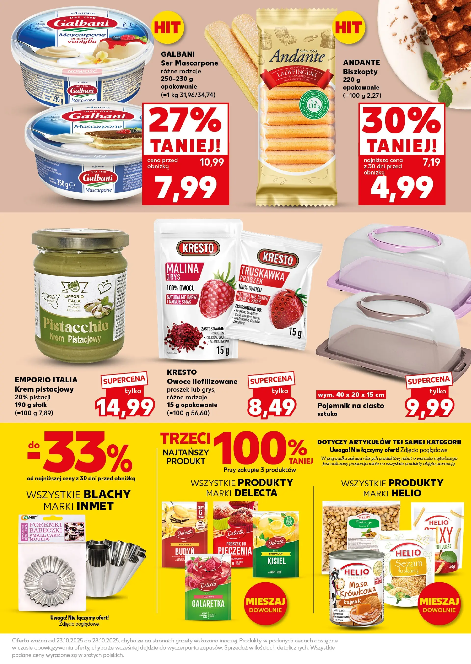 Kaufland - Kaufland Super Sobota ważne 25.10 od 23.10.2025 - od jutra PDF | Strona: 19 | Produkty: Galaretka, Smoothie, Babeczki, Krem