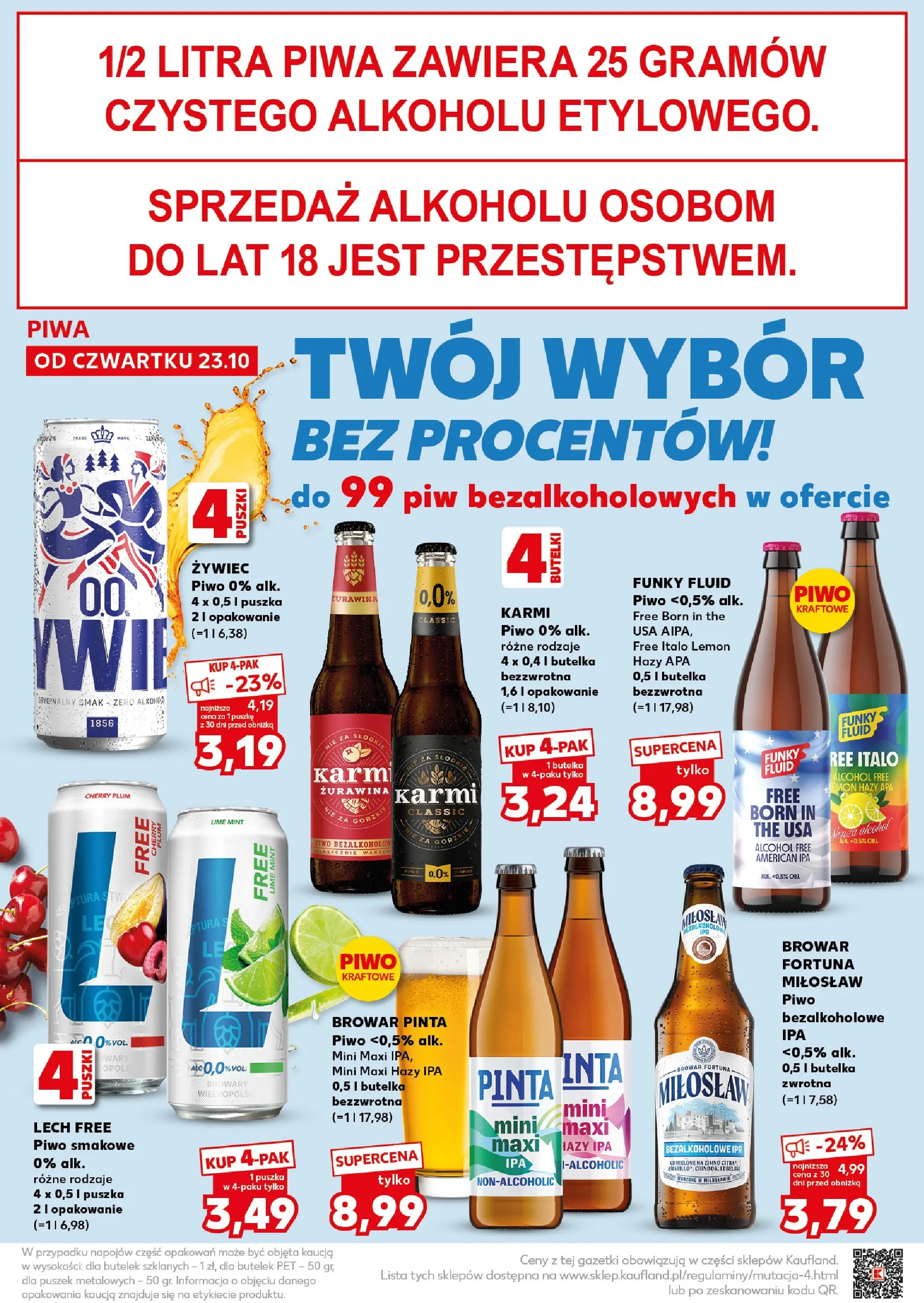 Kaufland - Kaufland Super Sobota ważne 25.10 od 23.10.2025 - od jutra PDF | Strona: 20 | Produkty: Żurawina, Piwo, Alkohol