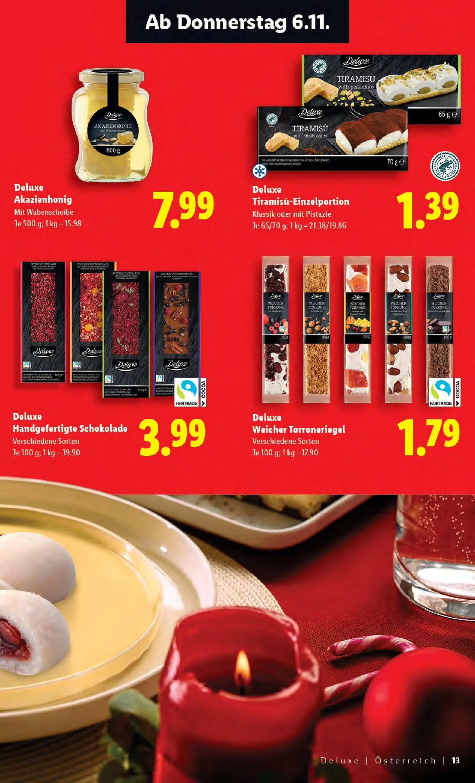 Lidl - Lidl: Deluxe Xmas Magazin ab 31.10.2025 - Angebote ab donnerstag | Seite: 13 | Produkte: Rizsliszt, Wecker, Schokolade