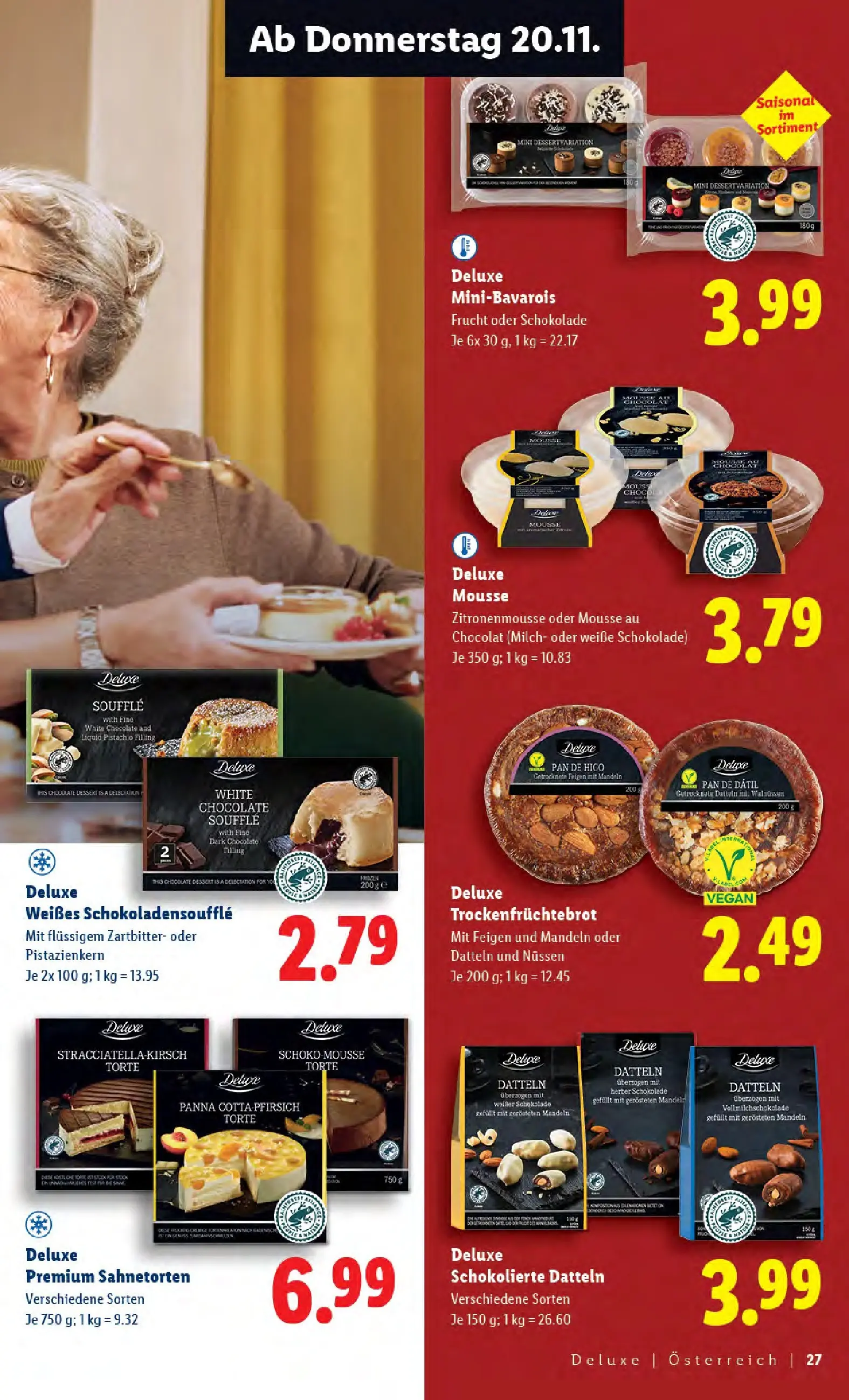 Lidl - Lidl: Deluxe Xmas Magazin ab 31.10.2025 - Angebote ab donnerstag | Seite: 27 | Produkte: Pfirsich, Milch, Schokolade