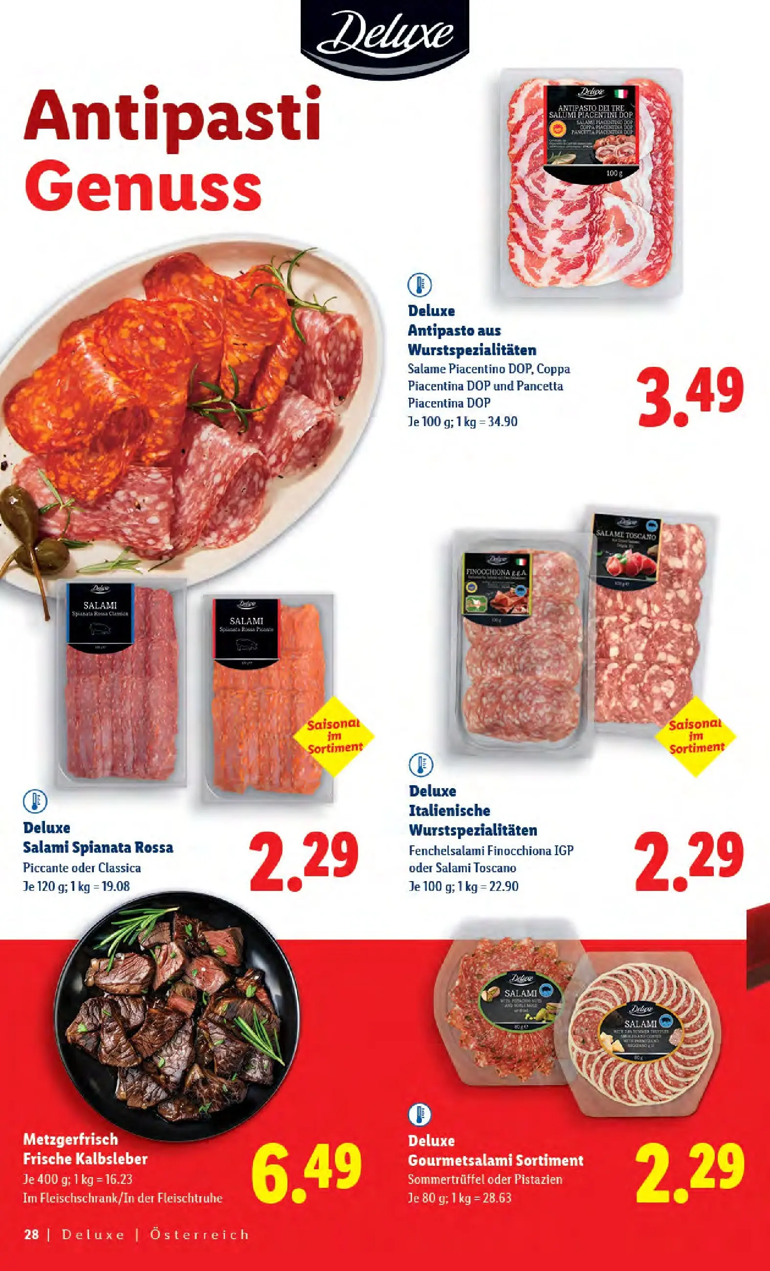 Lidl - Lidl: Deluxe Xmas Magazin ab 31.10.2025 - Angebote ab donnerstag | Seite: 28 | Produkte: Salami