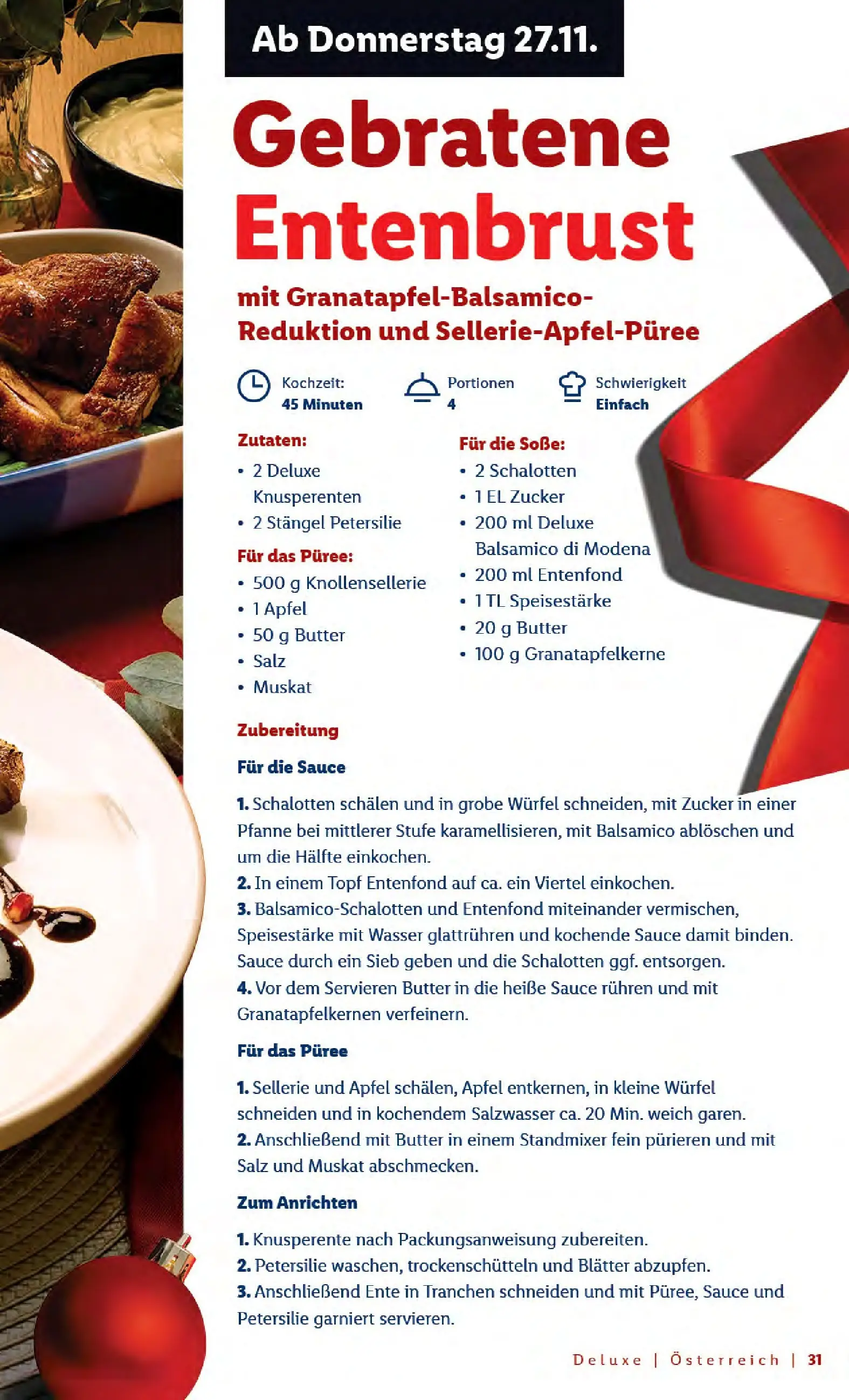 Lidl - Lidl: Deluxe Xmas Magazin ab 31.10.2025 - Angebote ab donnerstag | Seite: 31 | Produkte: Wasser, Soße, Petersilie, Butter